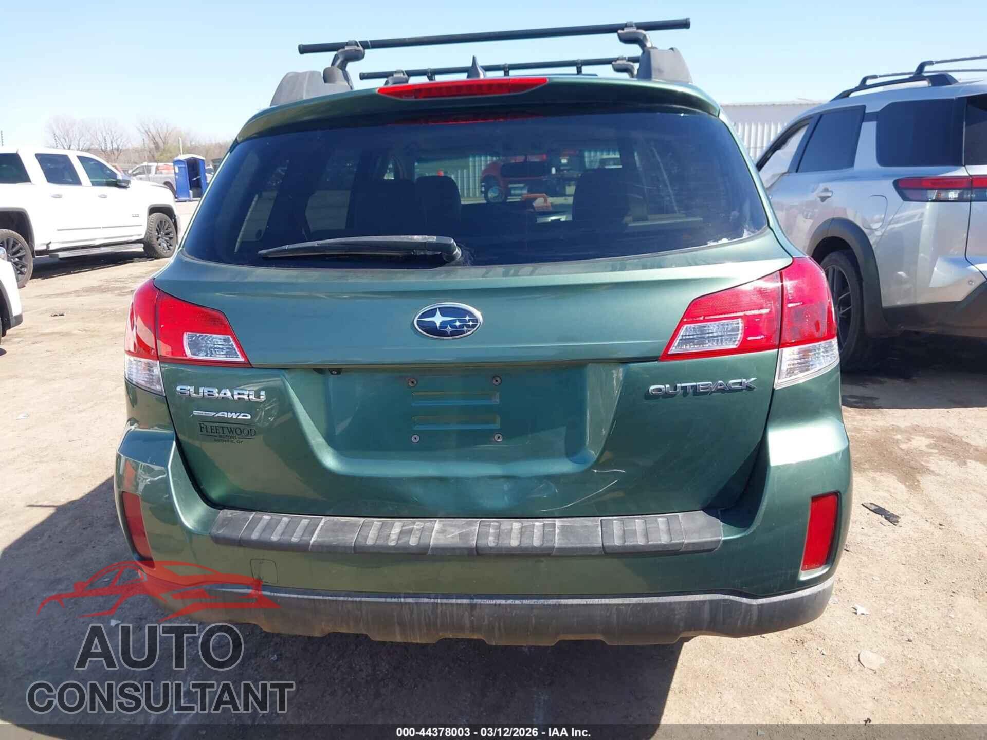 SUBARU OUTBACK 2012 - 4S4BRCKC8C3276920