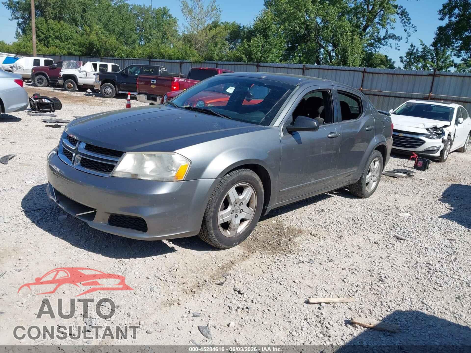 DODGE AVENGER 2012 - 1C3CDZAG3CN309247