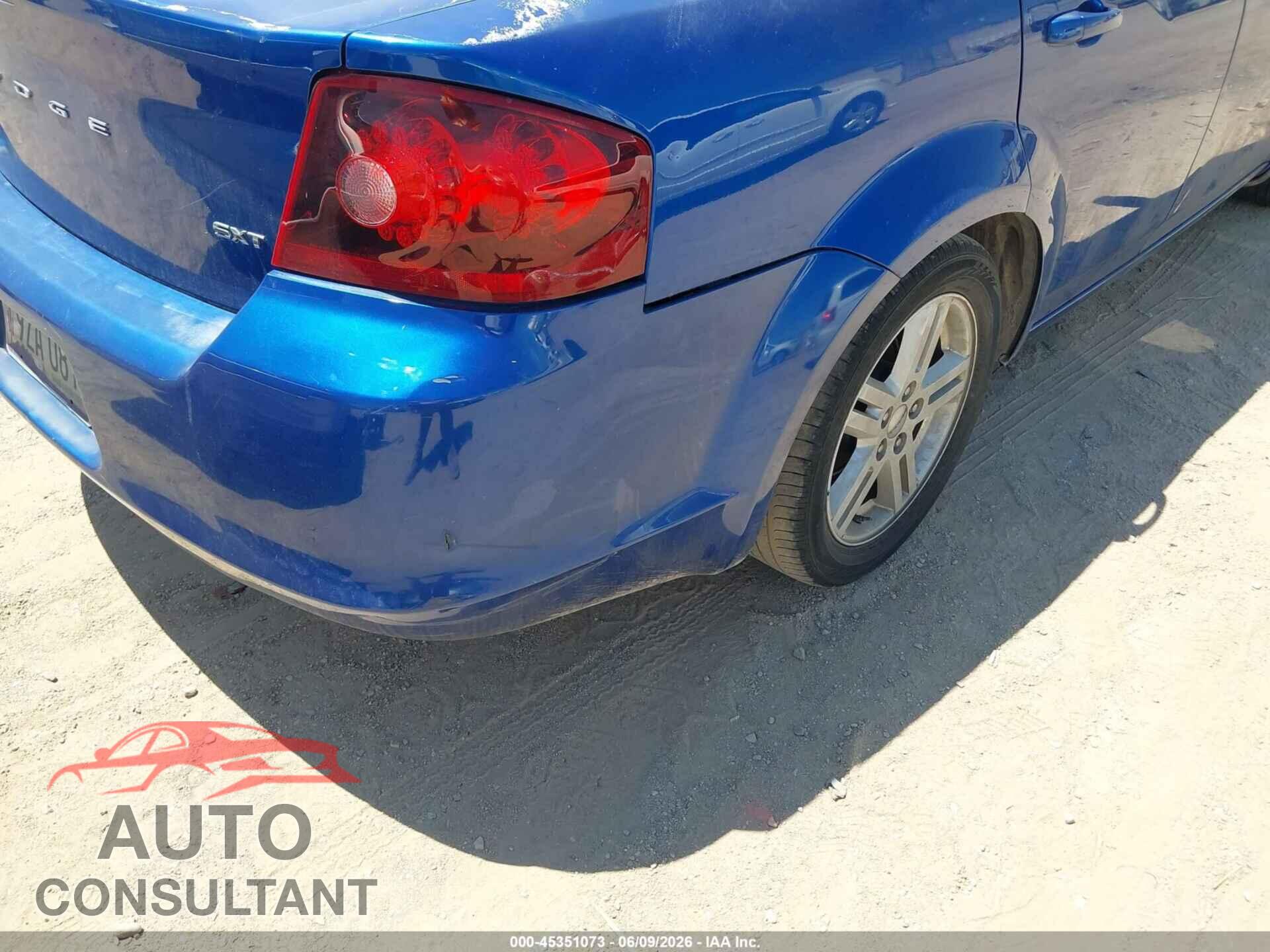 DODGE AVENGER 2013 - 1C3CDZCB0DN504113