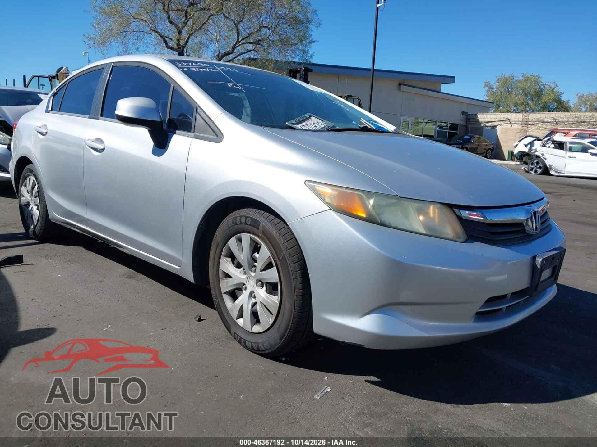 HONDA CIVIC 2012 - 19XFB2F56CE304044