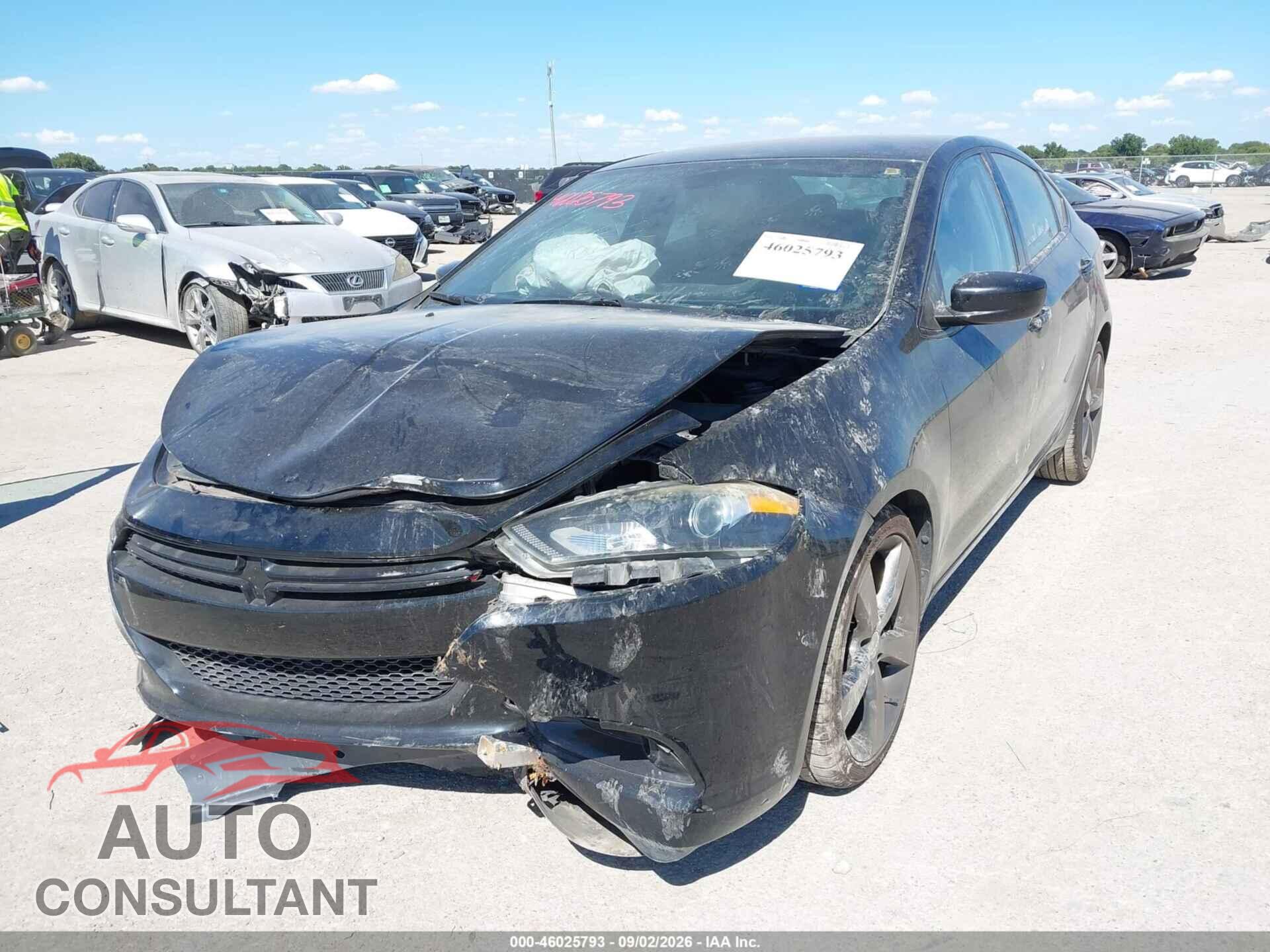 DODGE DART 2015 - 1C3CDFBB7FD193899