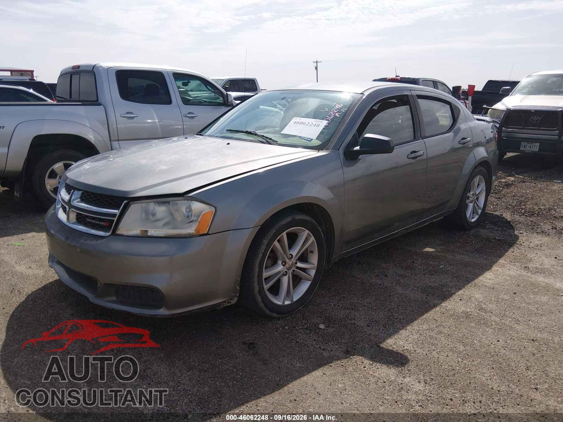 DODGE AVENGER 2013 - 1C3CDZAG9DN519823