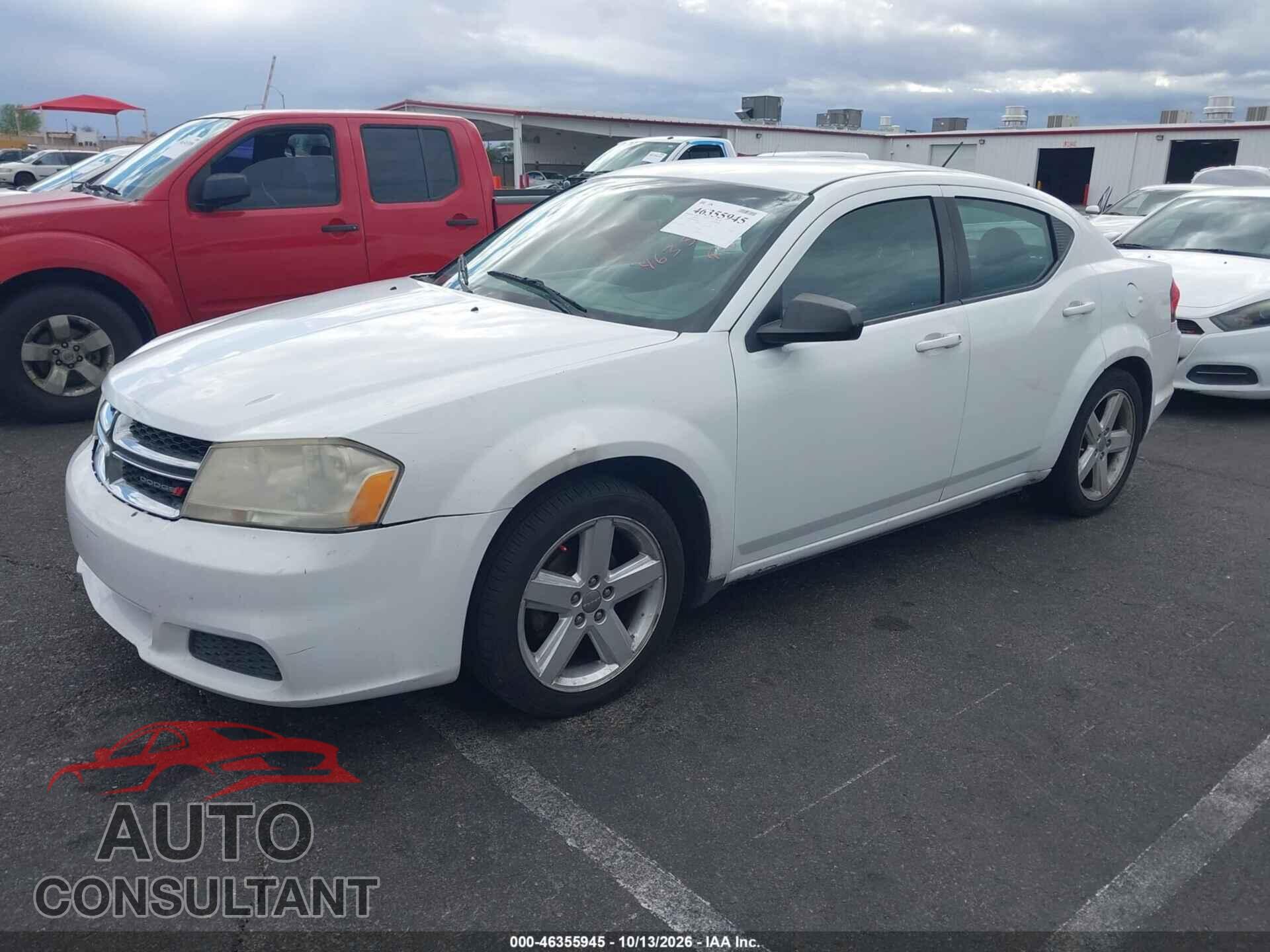 DODGE AVENGER 2013 - 1C3CDZAB6DN537328