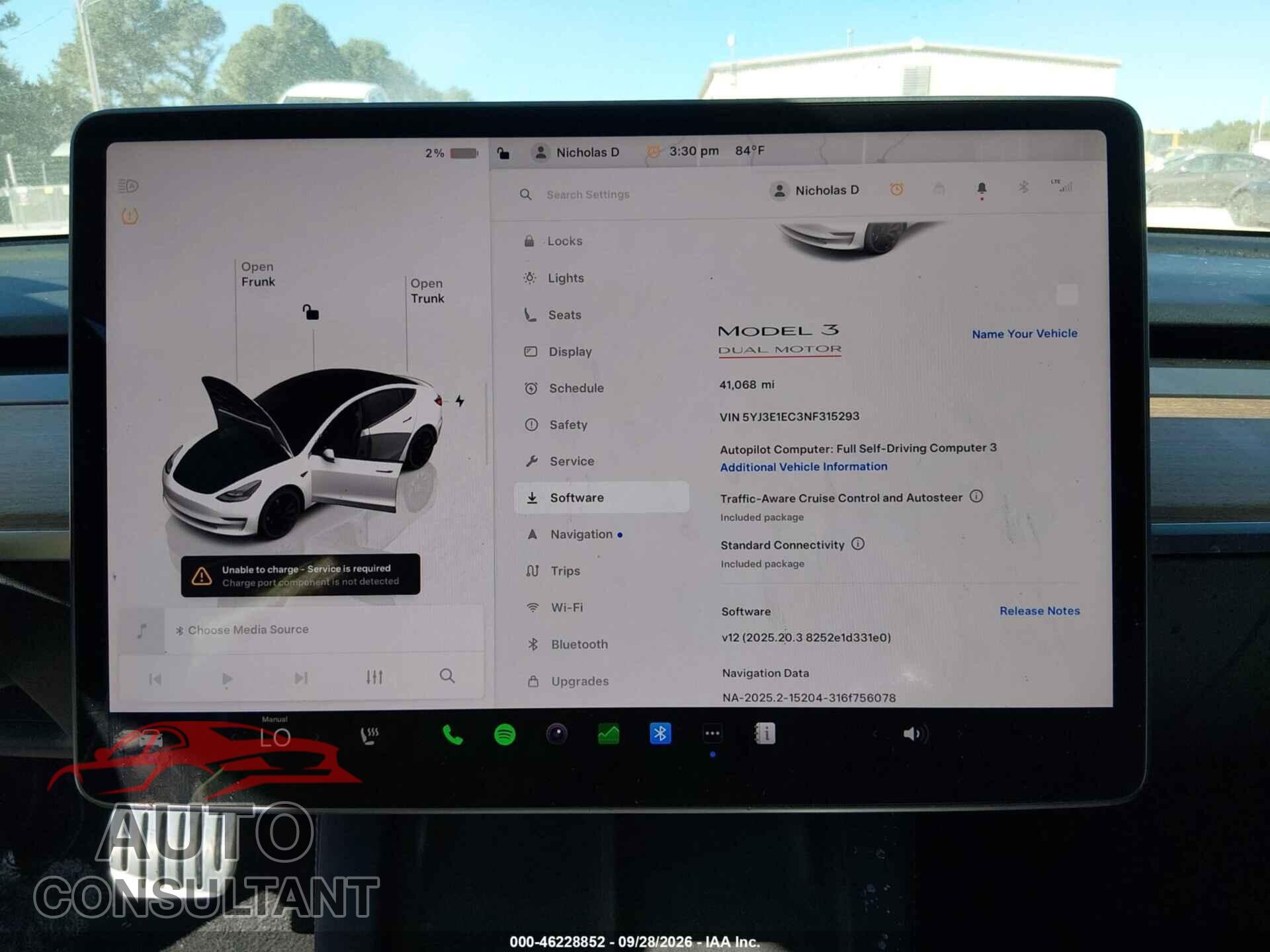 TESLA MODEL 3 2022 - 5YJ3E1EC3NF315293
