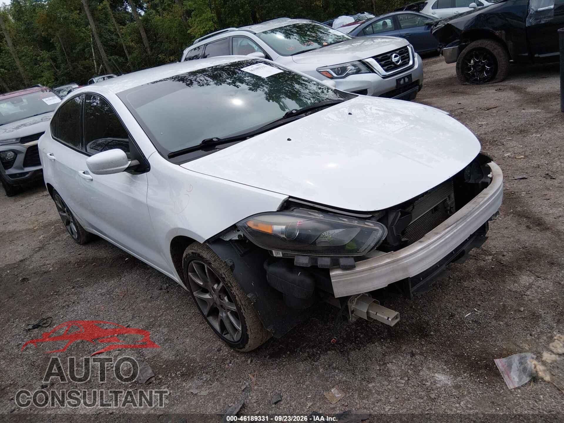 DODGE DART 2015 - 1C3CDFBB0FD213183
