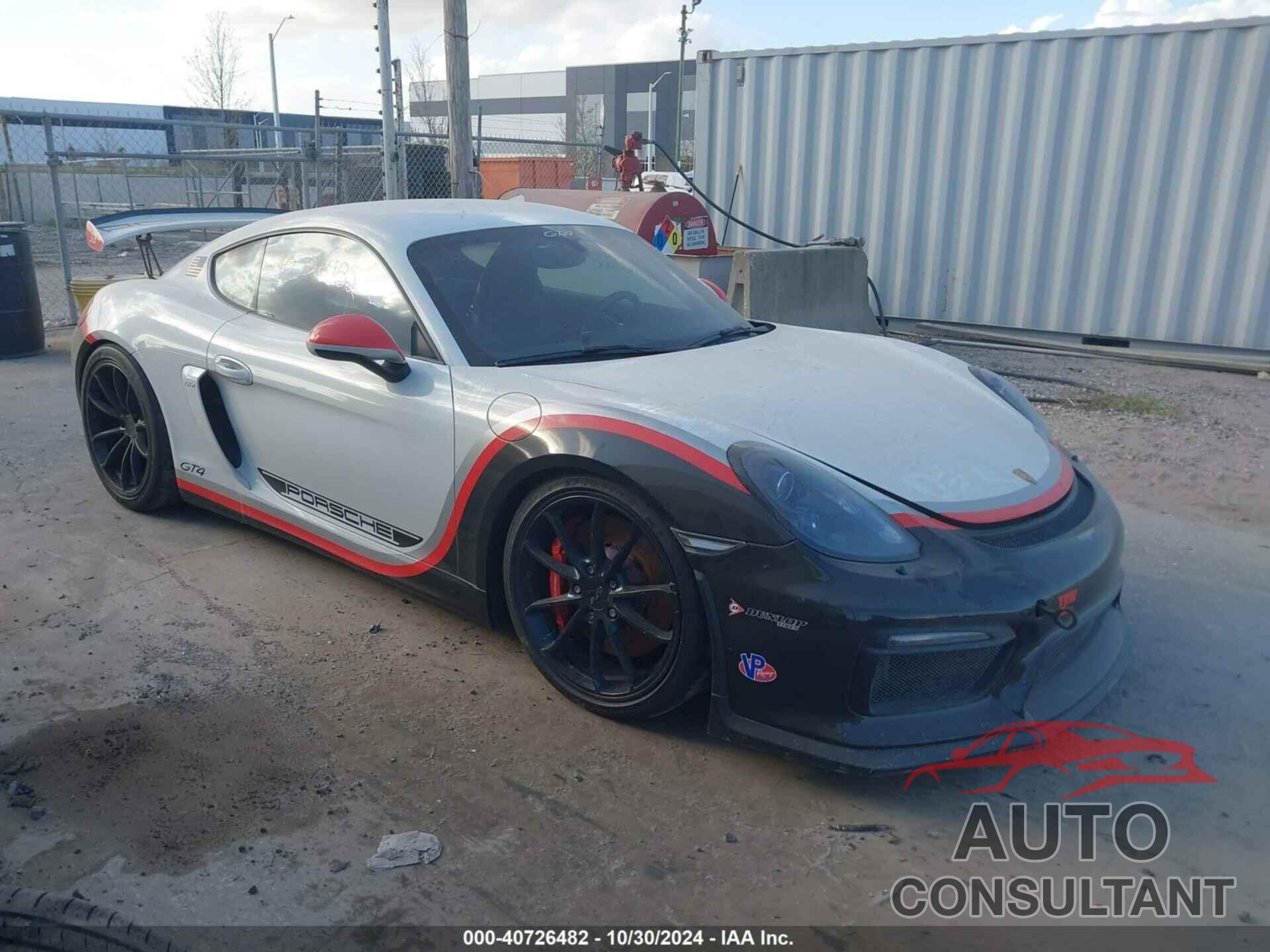 PORSCHE CAYMAN 2016 - WP0AC2A81GK192202