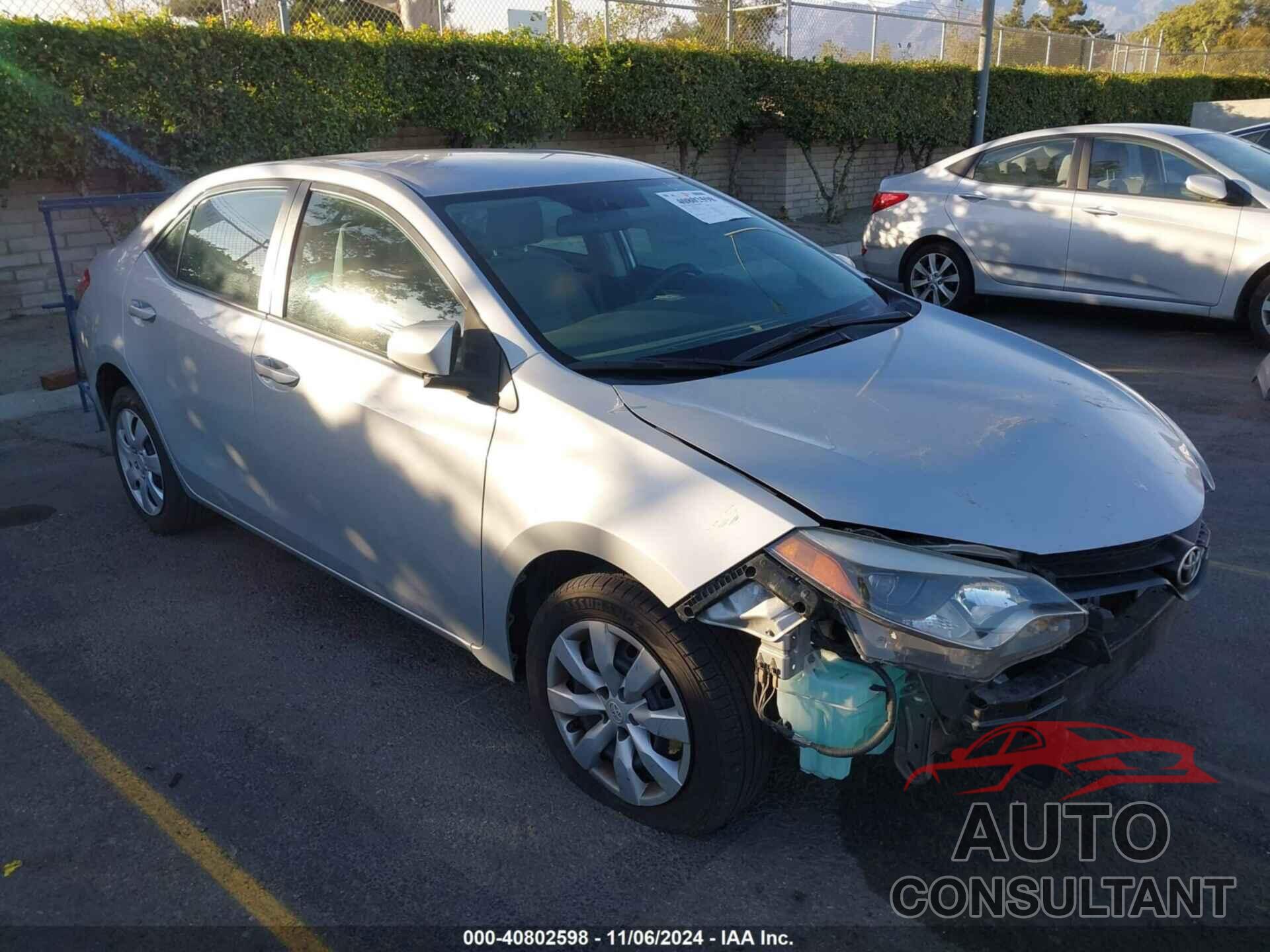 TOYOTA COROLLA 2014 - 5YFBURHE6EP060444