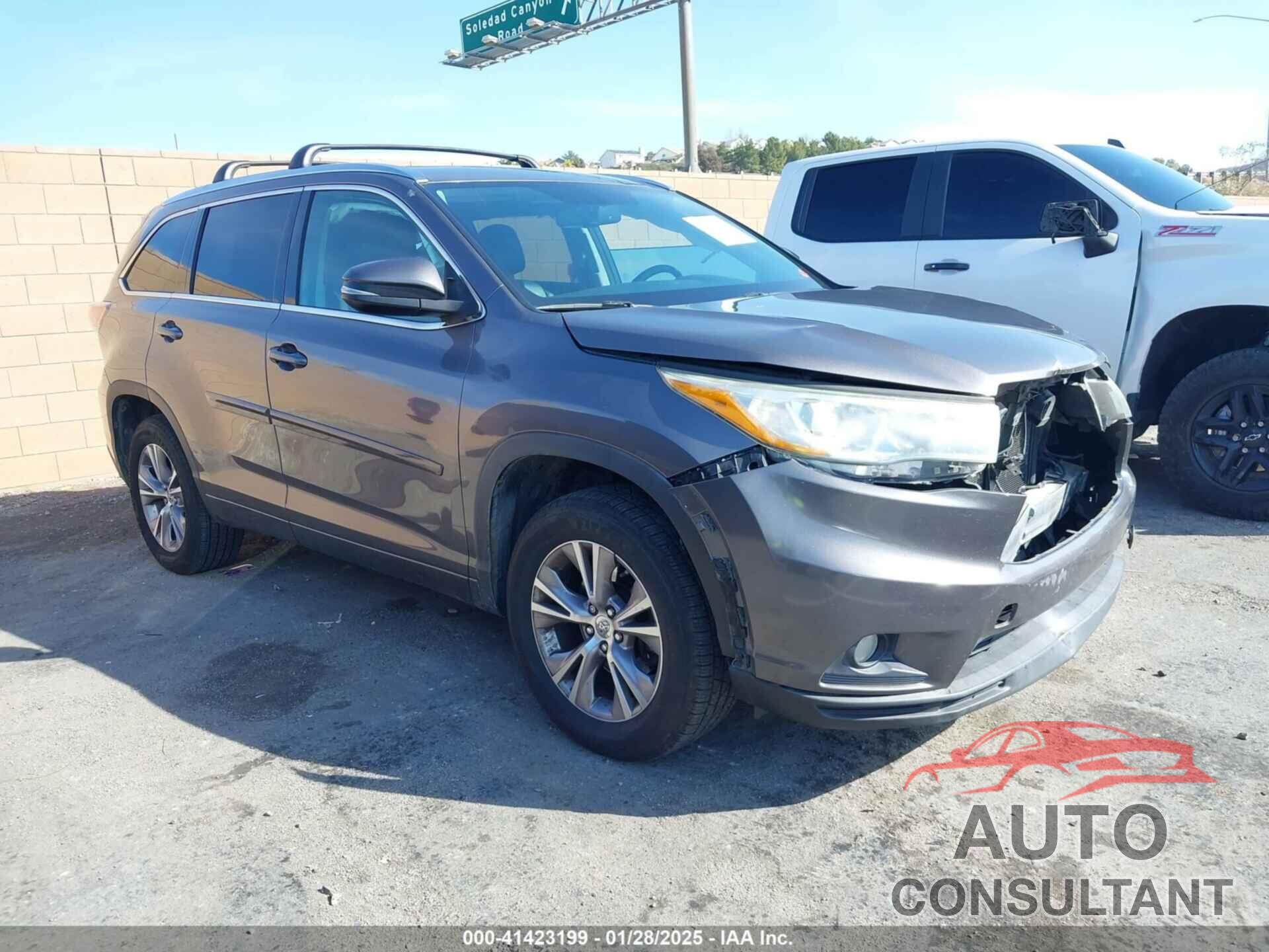 TOYOTA HIGHLANDER 2015 - 5TDKKRFH5FS112349