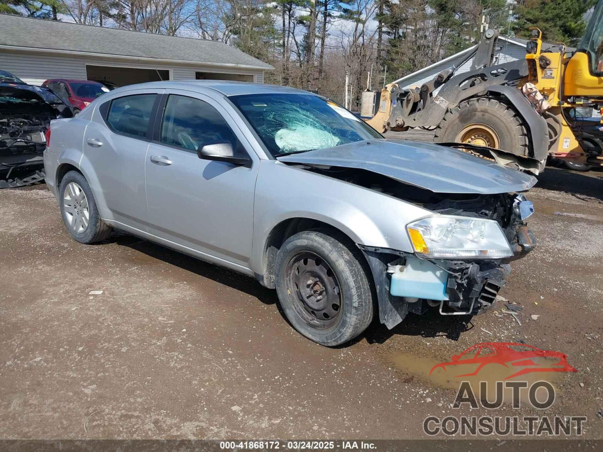 DODGE AVENGER 2012 - 1C3CDZAB4CN253386