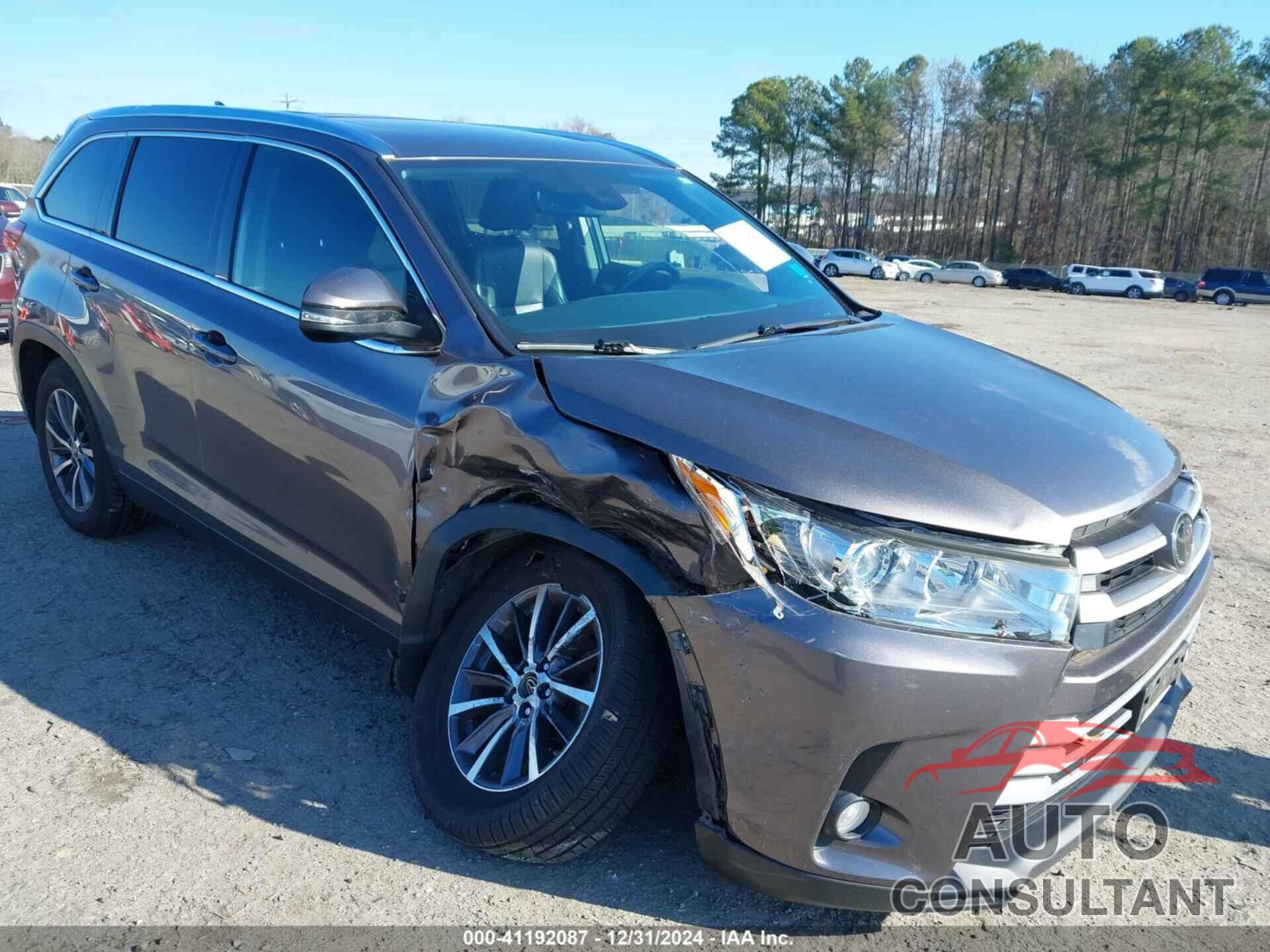 TOYOTA HIGHLANDER 2019 - 5TDKZRFH5KS314307