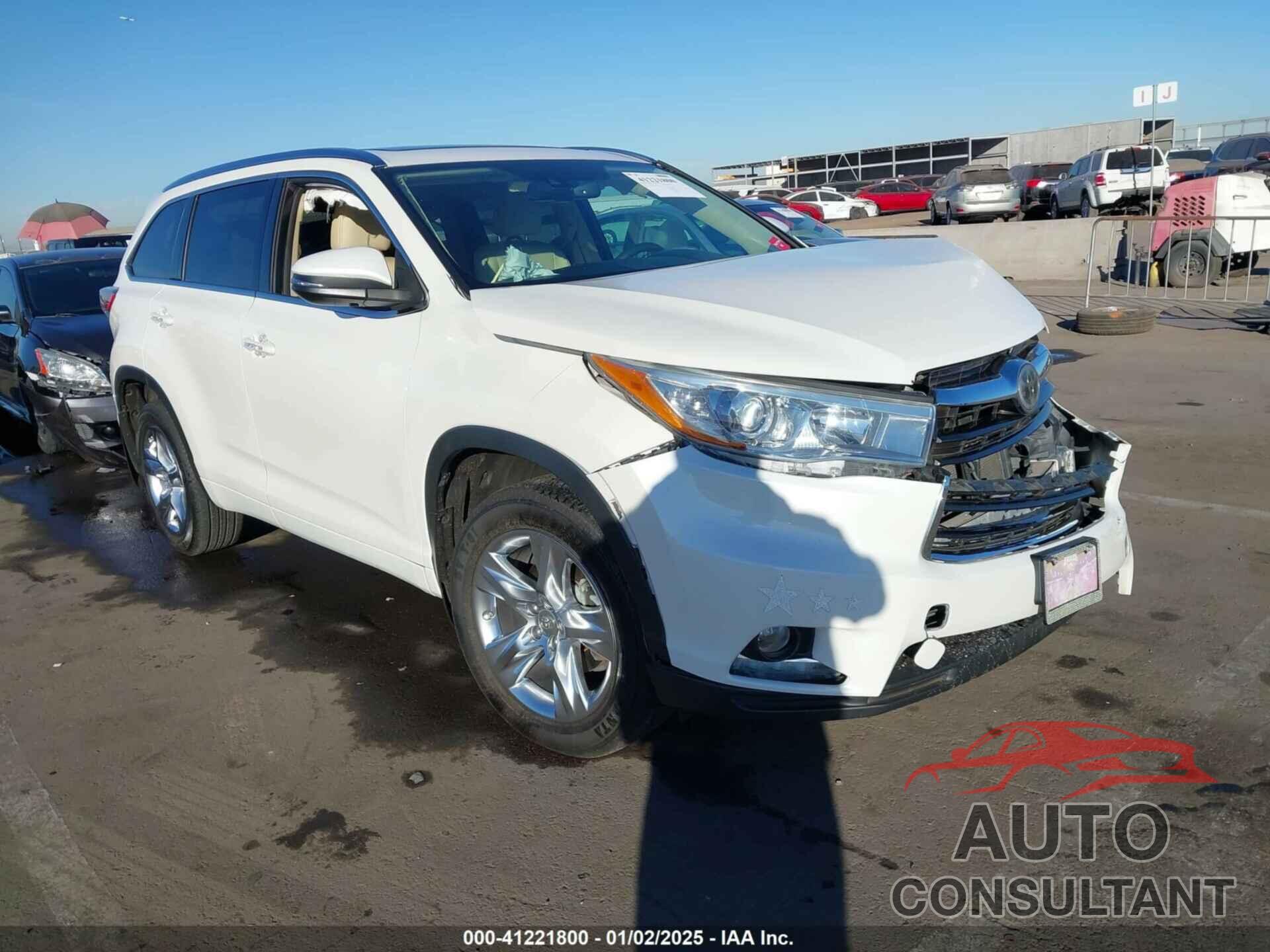 TOYOTA HIGHLANDER 2014 - 5TDDKRFH6ES028712