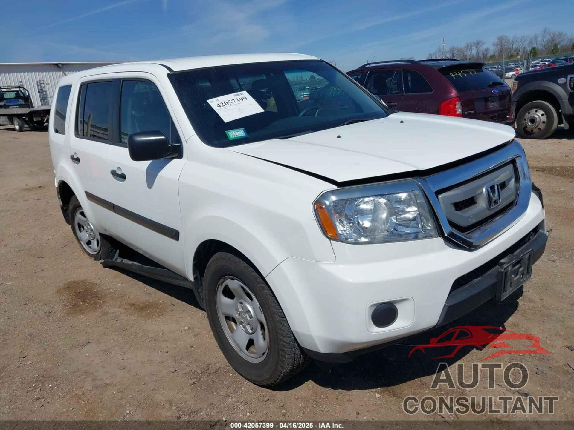 HONDA PILOT 2011 - 5FNYF4H25BB037080