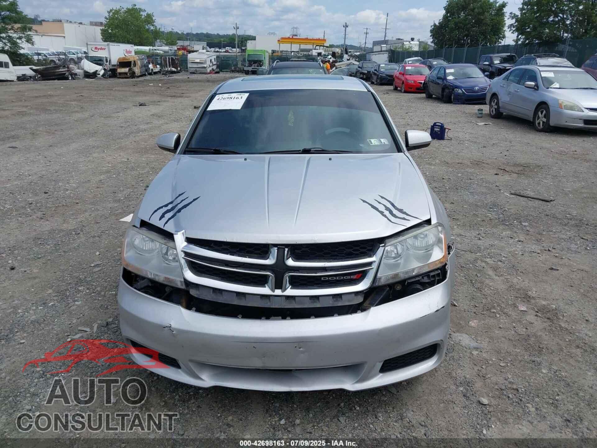 DODGE AVENGER 2012 - 1C3CDZCB1CN286987
