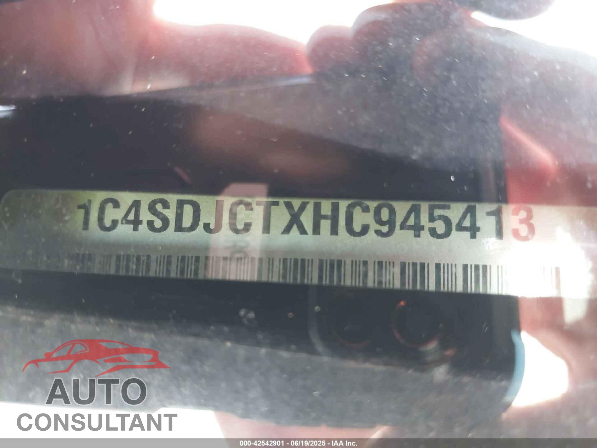 DODGE DURANGO 2017 - 1C4SDJCTXHC945413