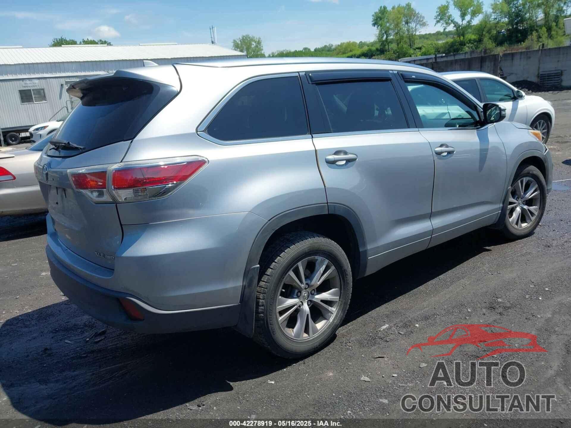 TOYOTA HIGHLANDER 2015 - 5TDJKRFH1FS217045