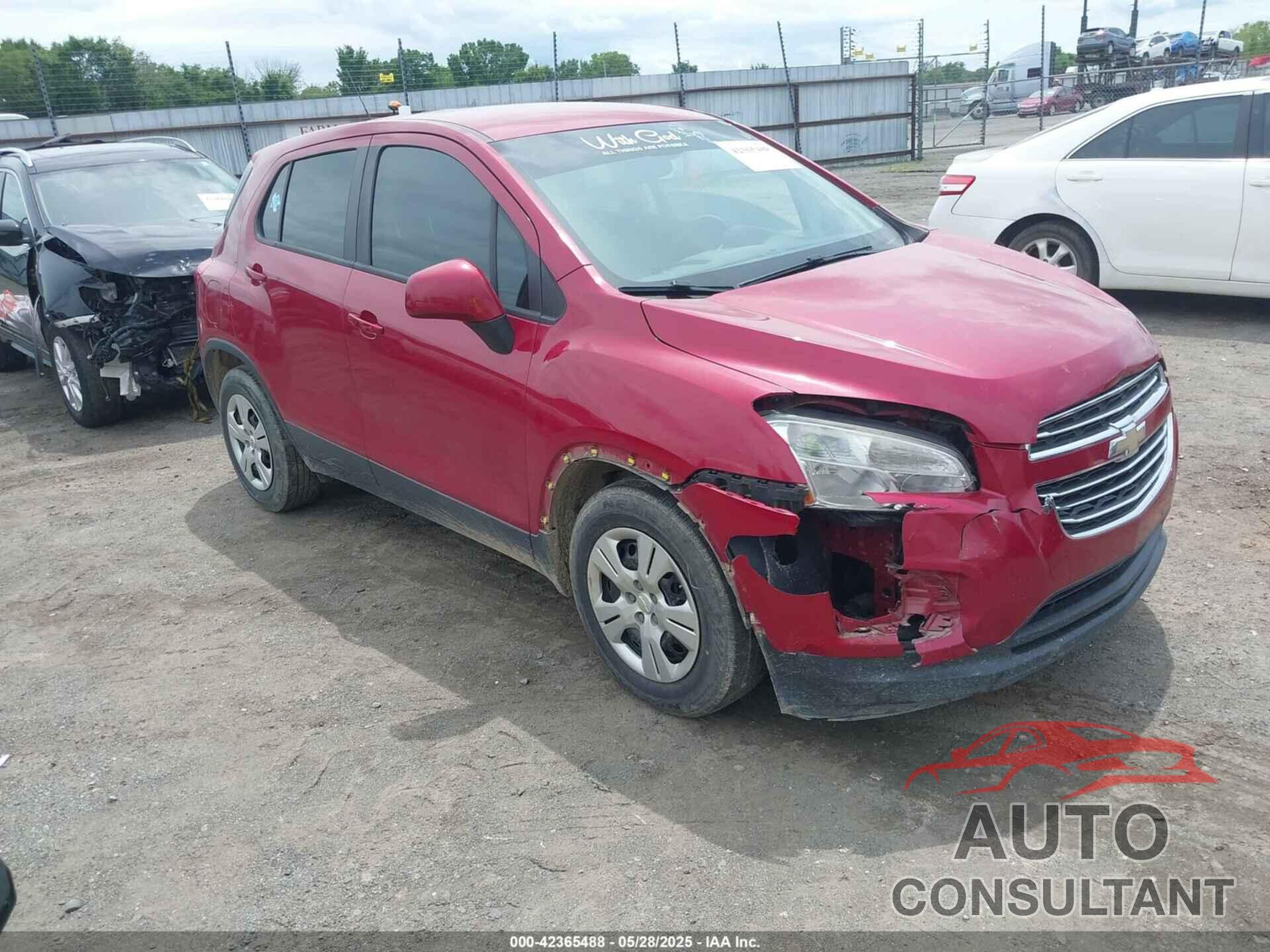 CHEVROLET TRAX 2015 - KL7CJKSB6FB180261