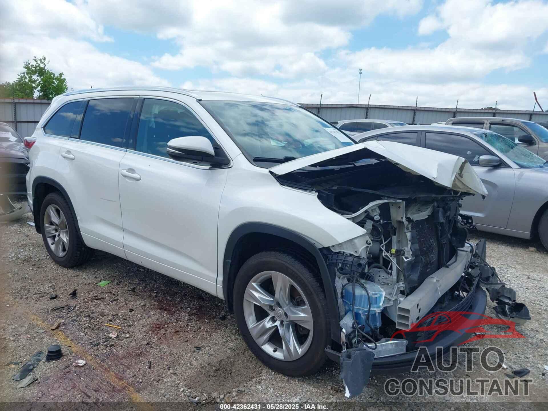 TOYOTA HIGHLANDER 2015 - 5TDDKRFH0FS154646