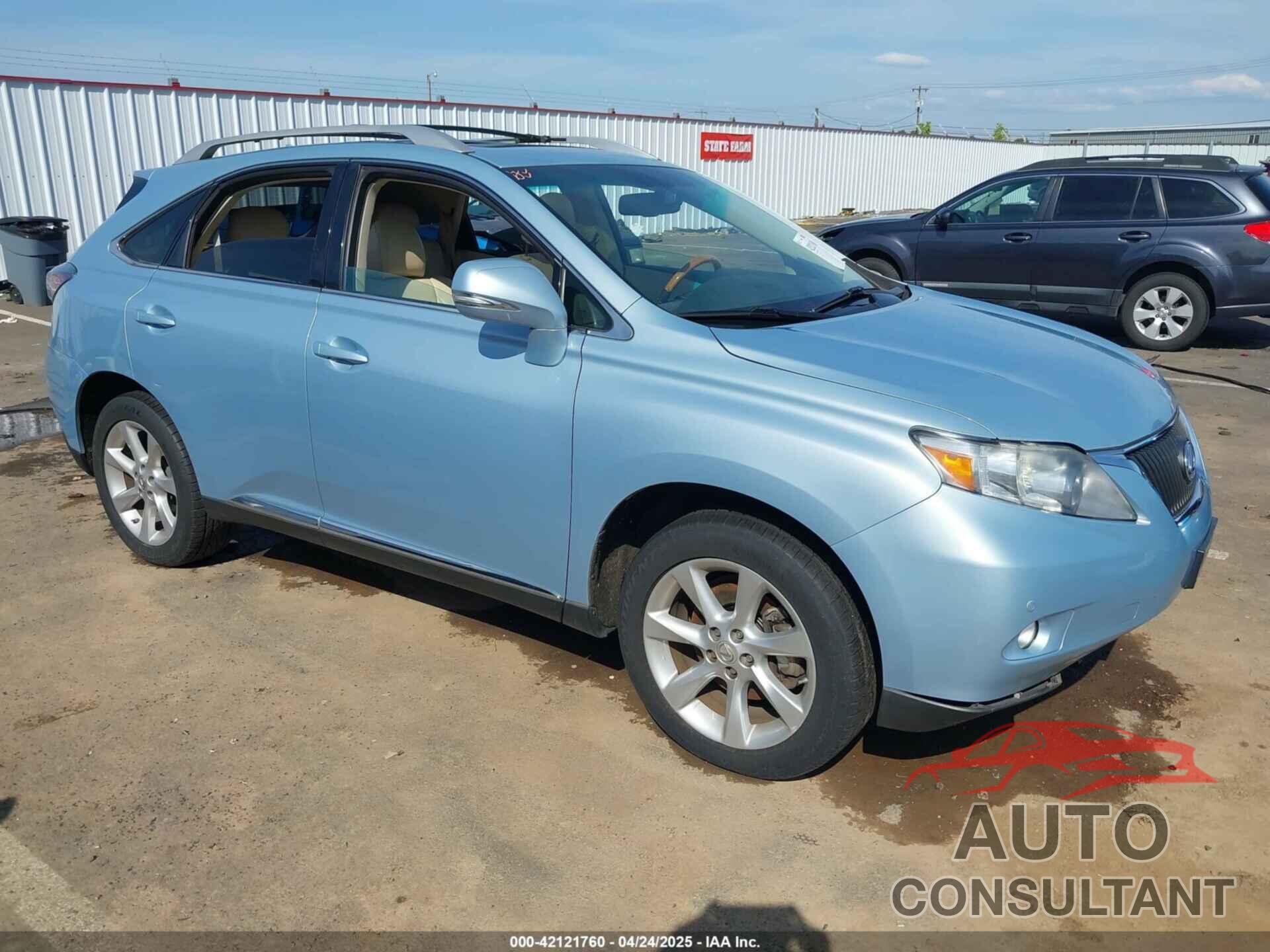 LEXUS RX 350 2011 - 2T2BK1BA4BC087484