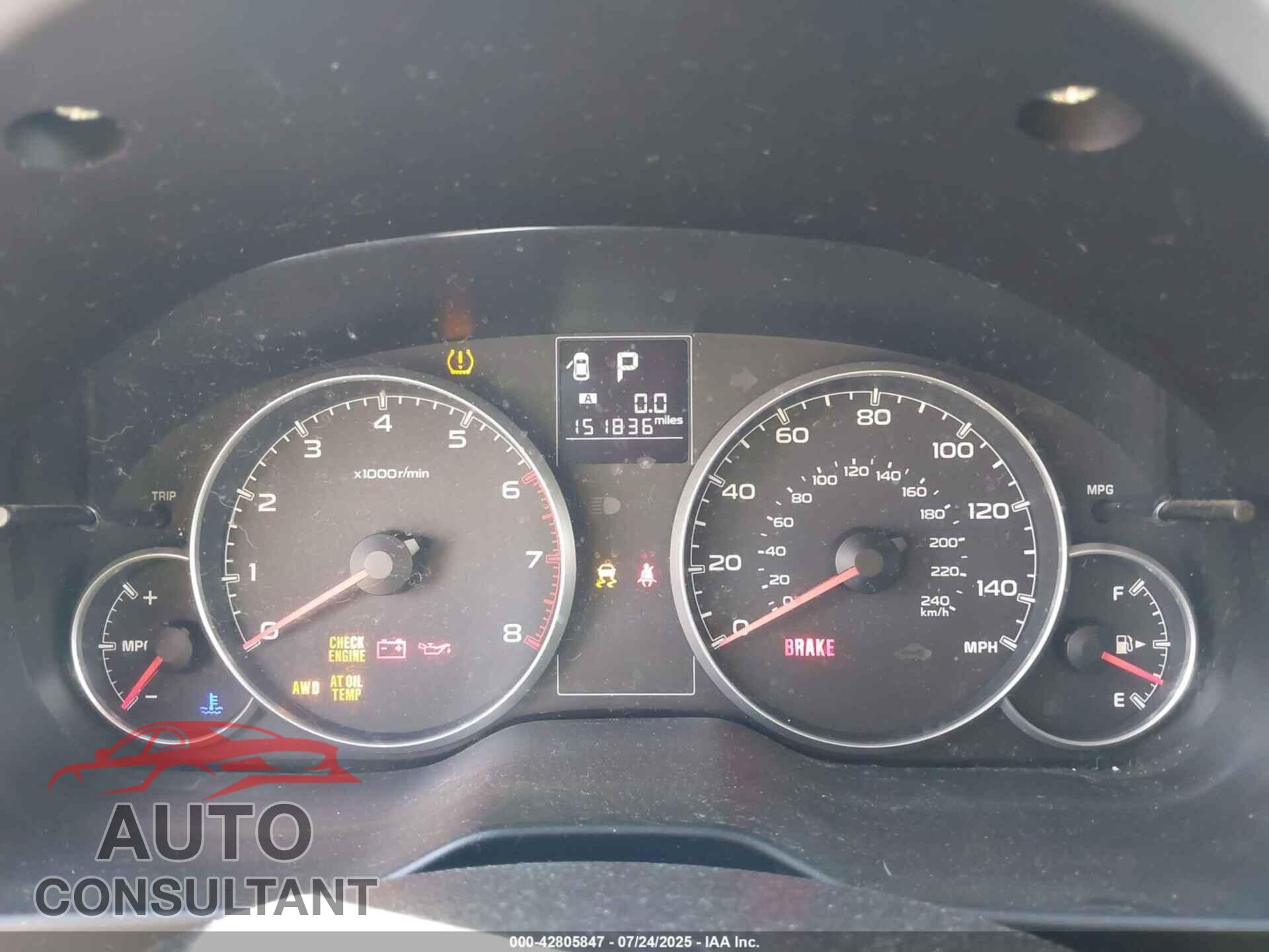 SUBARU OUTBACK 2013 - 4S4BRBCC6D3277977