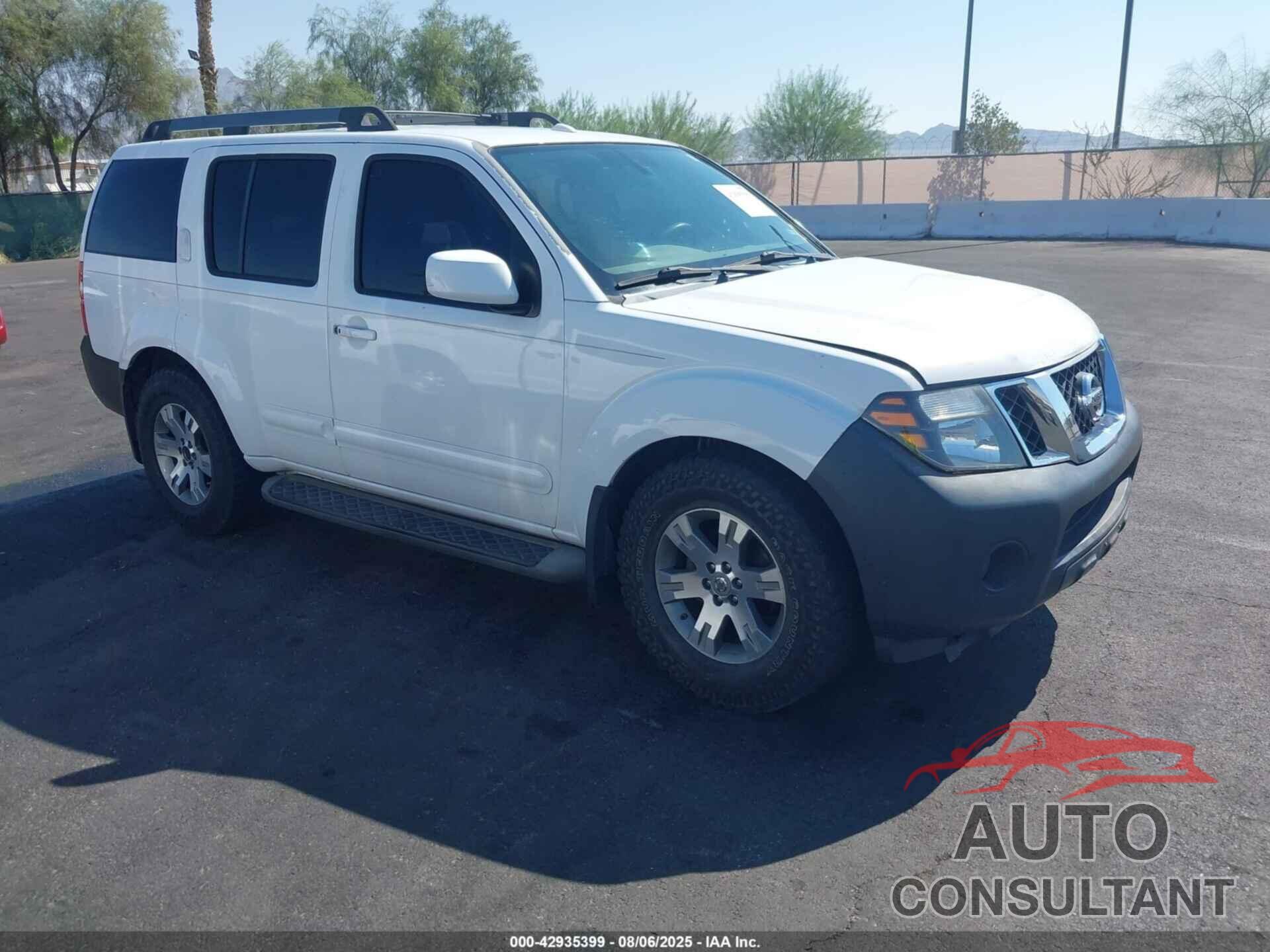 NISSAN PATHFINDER 2010 - 5N1AR1NN6AC608878