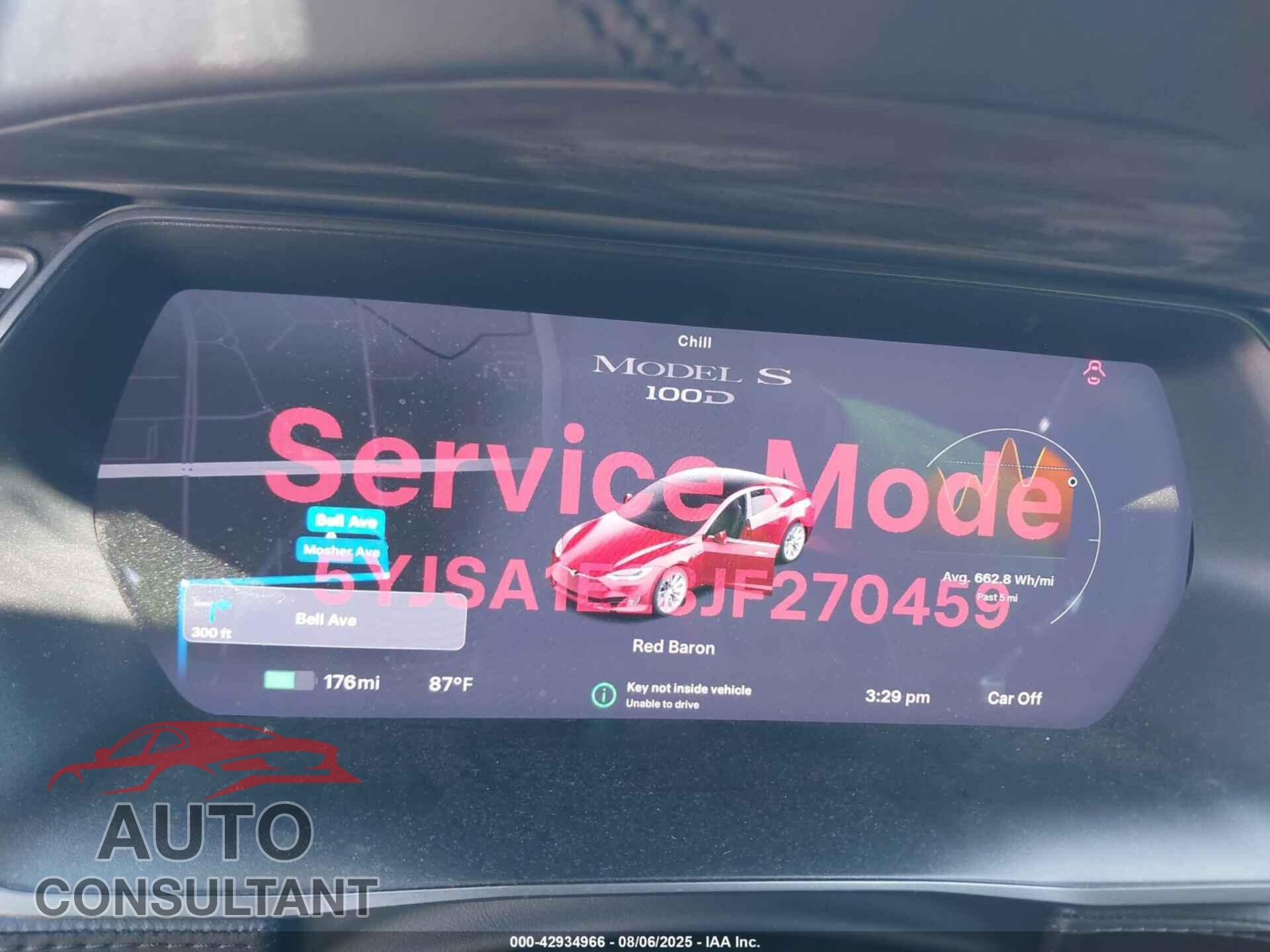 TESLA MODEL S 2018 - 5YJSA1E23JF270459