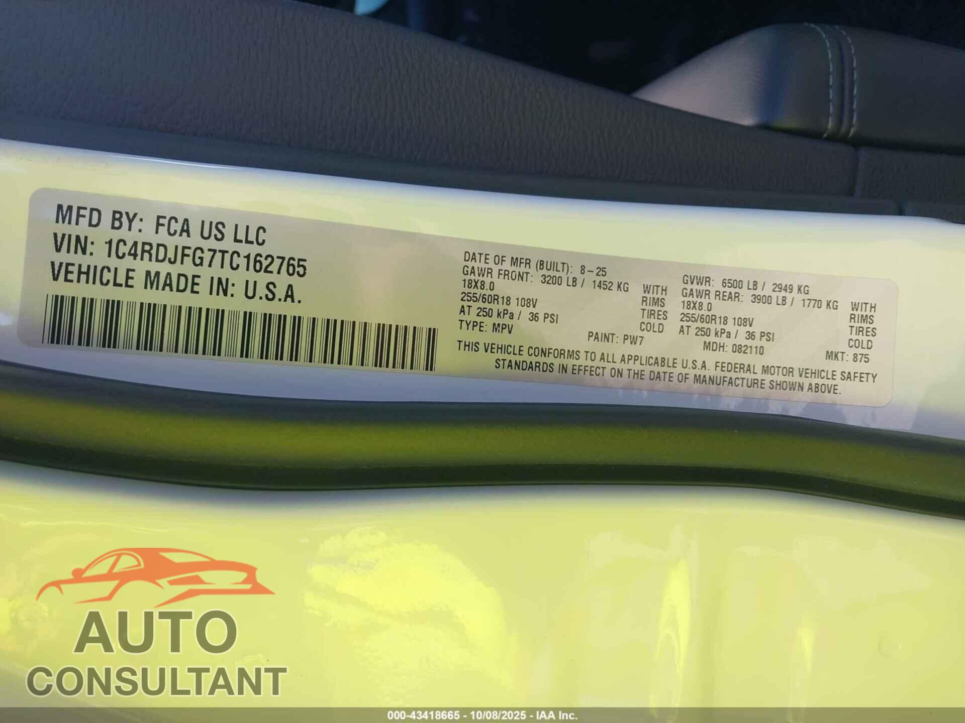 DODGE DURANGO 2026 - 1C4RDJFG7TC162765