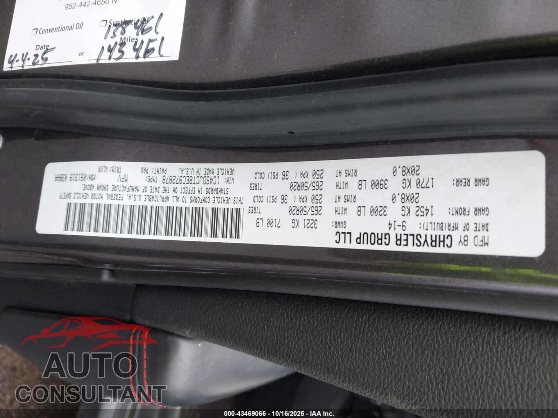 DODGE DURANGO 2014 - 1C4SDJCT8EC972878
