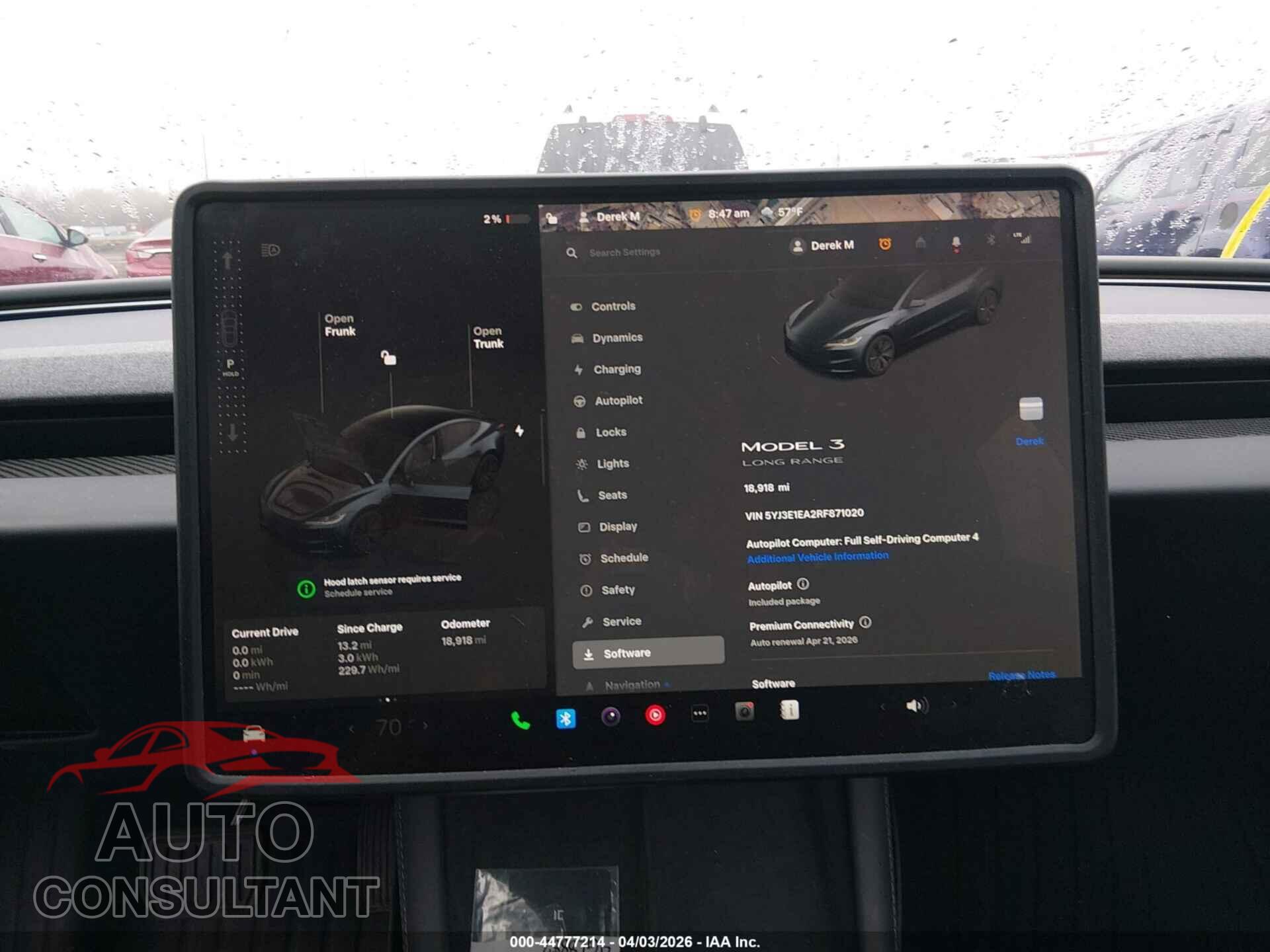 TESLA MODEL 3 2024 - 5YJ3E1EA2RF871020