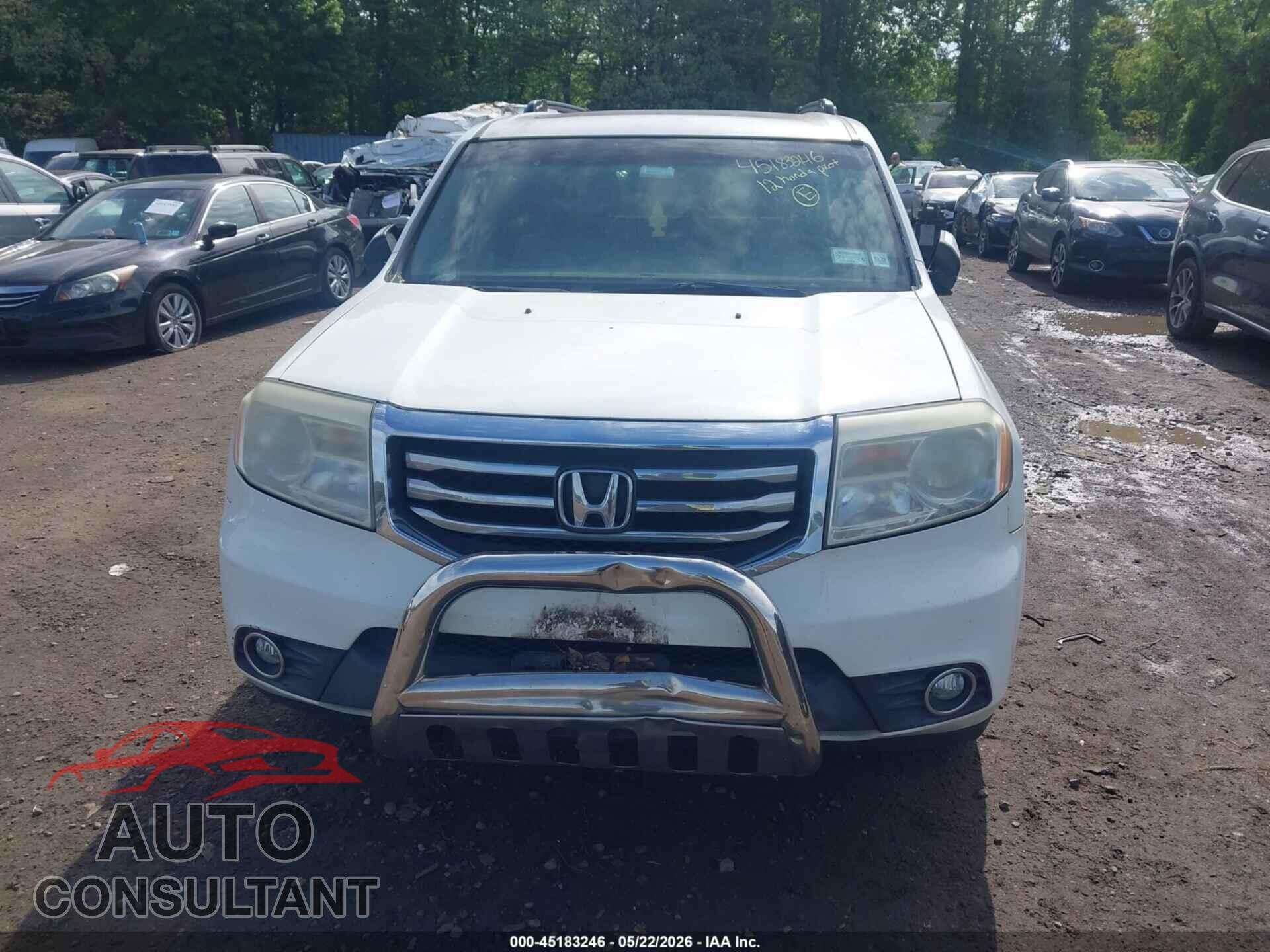 HONDA PILOT 2012 - 5FNYF4H52CB039896