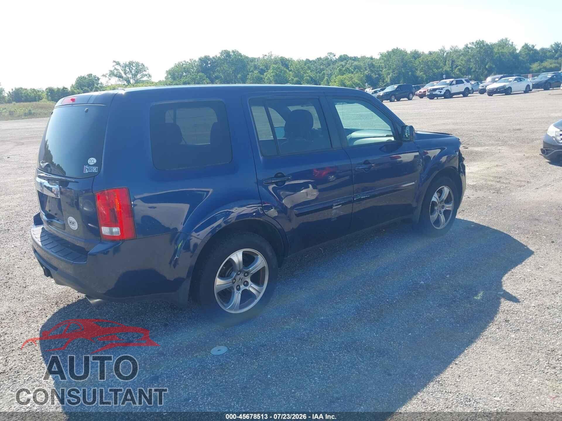 HONDA PILOT 2013 - 5FNYF3H5XDB032254