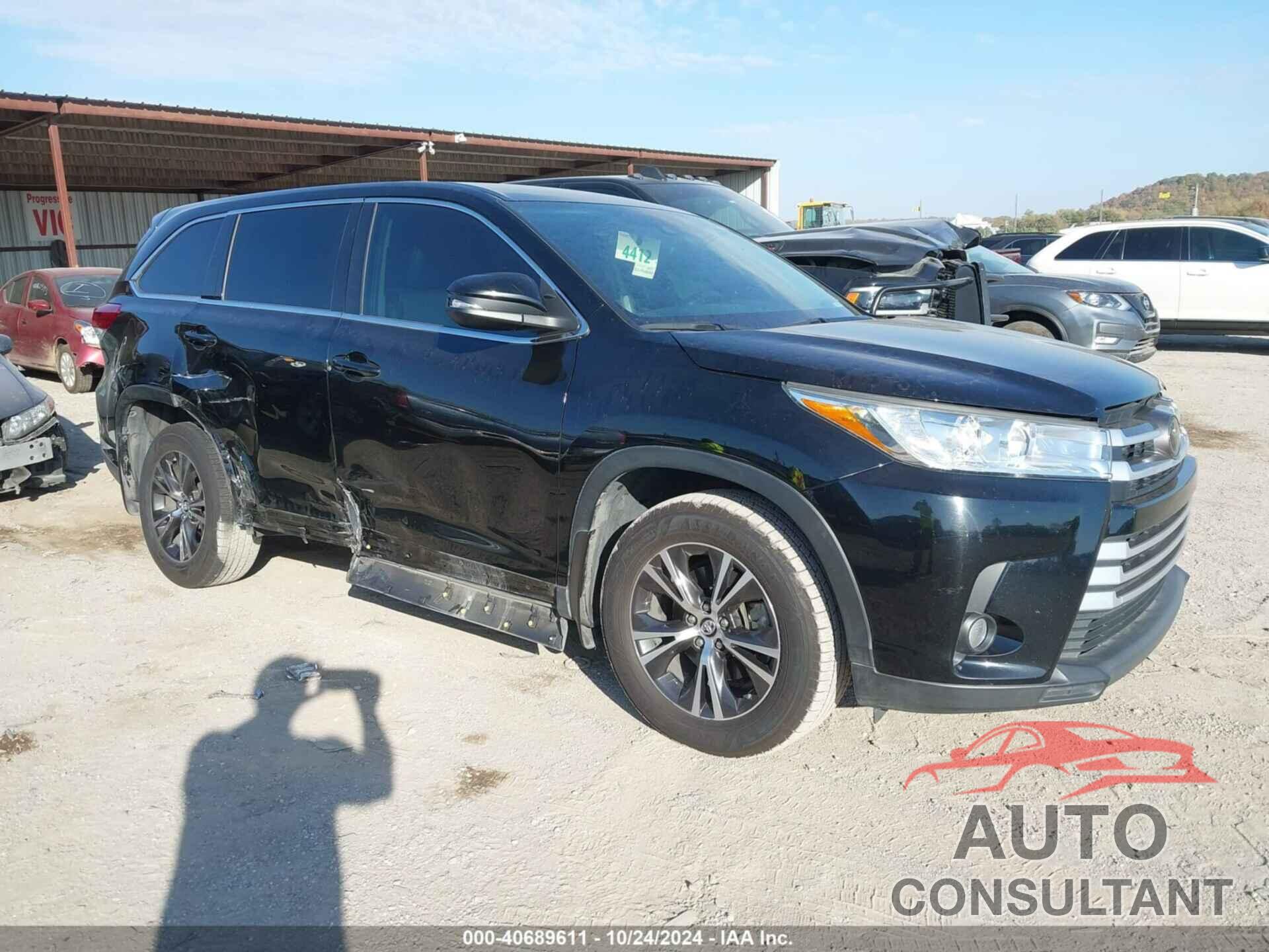 TOYOTA HIGHLANDER 2019 - 5TDZZRFH3KS306723