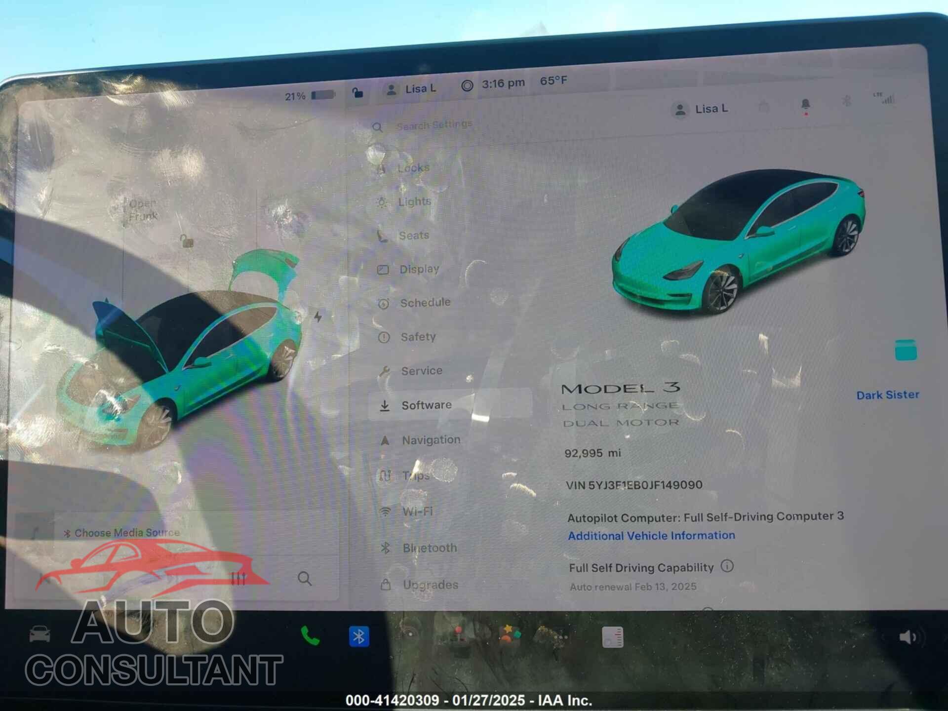 TESLA MODEL 3 2018 - 5YJ3E1EB0JF149090