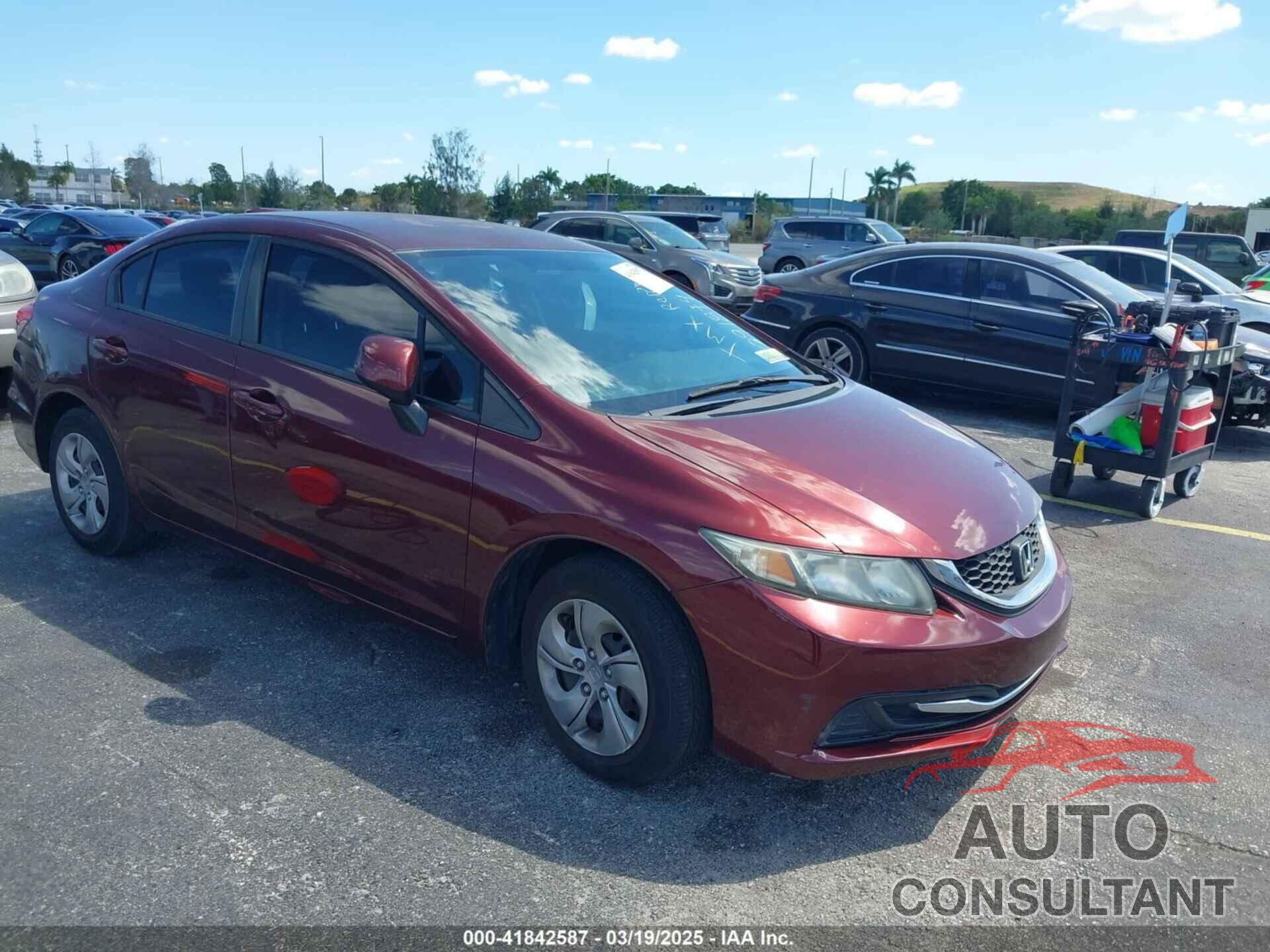 HONDA CIVIC 2013 - 19XFB2F58DE091874