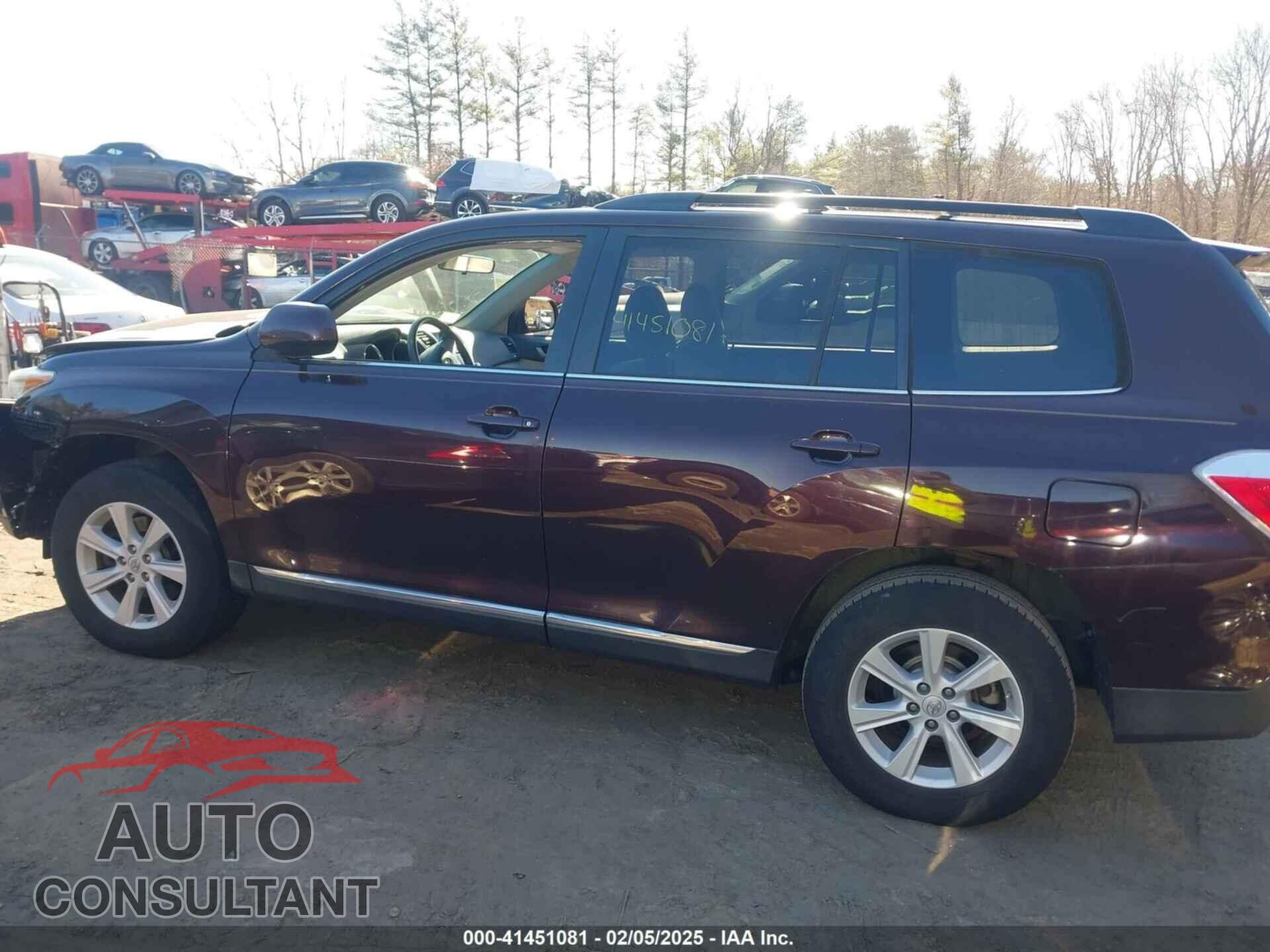 TOYOTA HIGHLANDER 2012 - 5TDBK3EH8CS110623