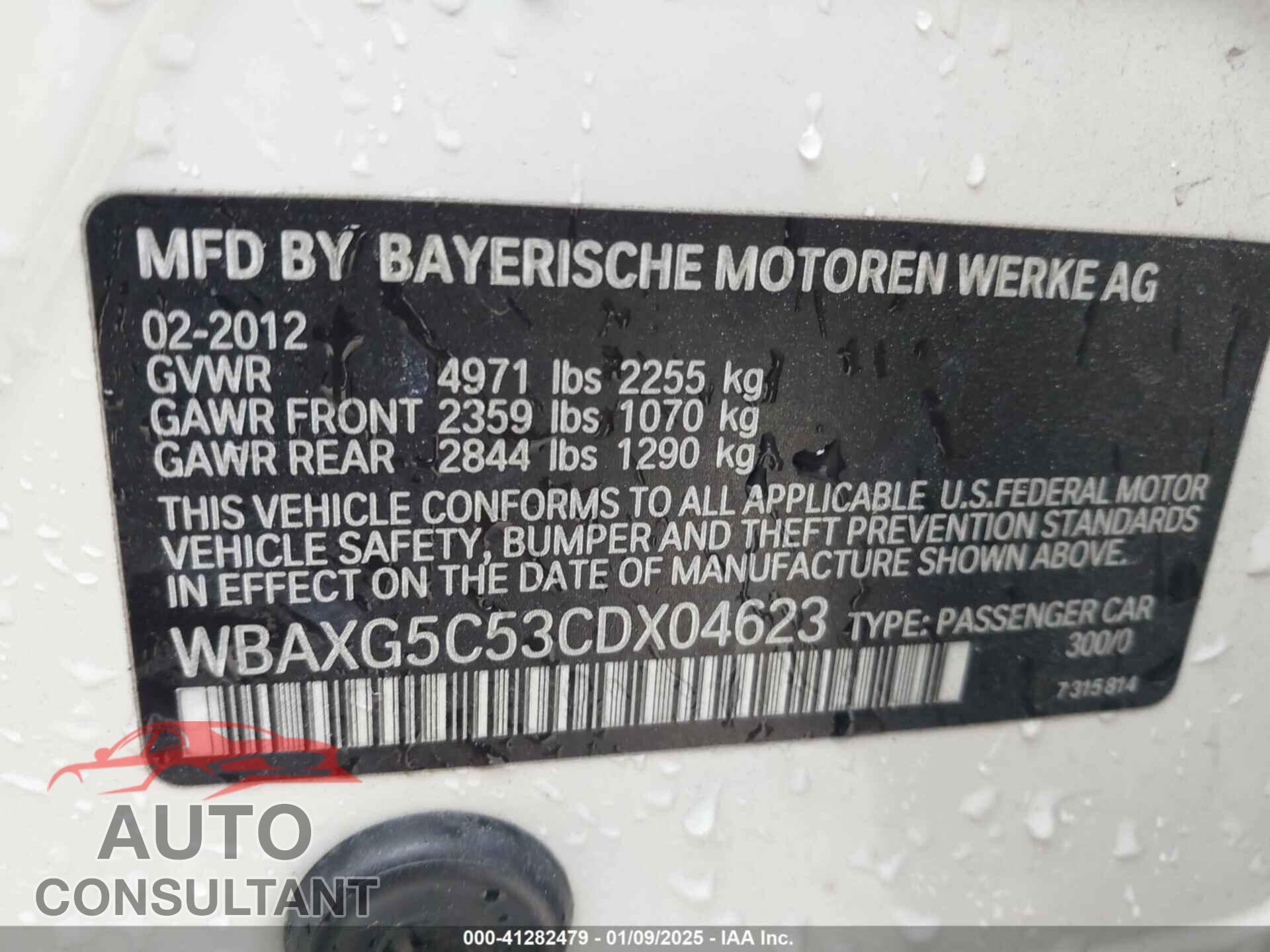 BMW 528I 2012 - WBAXG5C53CDX04623