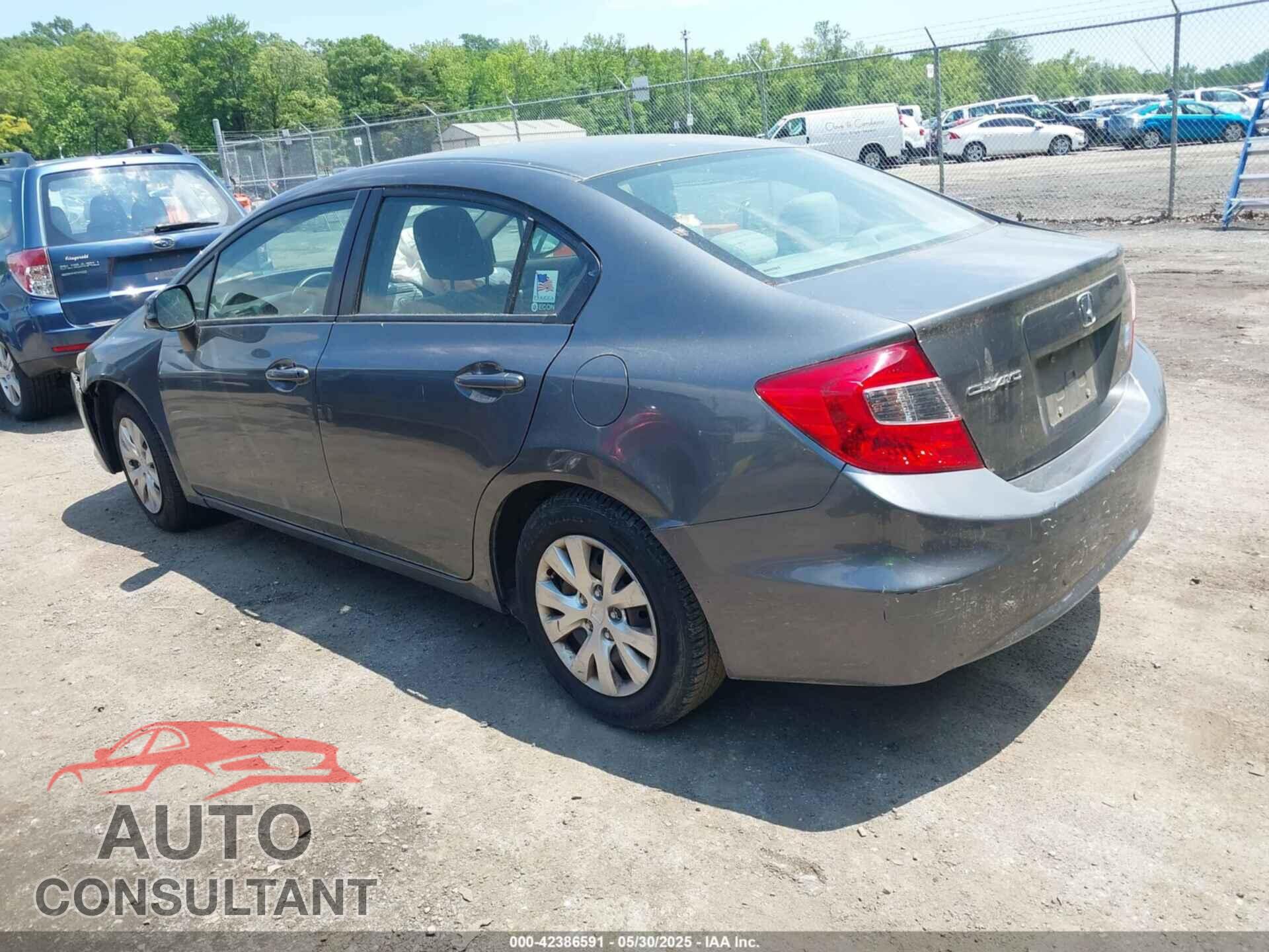 HONDA CIVIC 2012 - 19XFB2F58CE368781