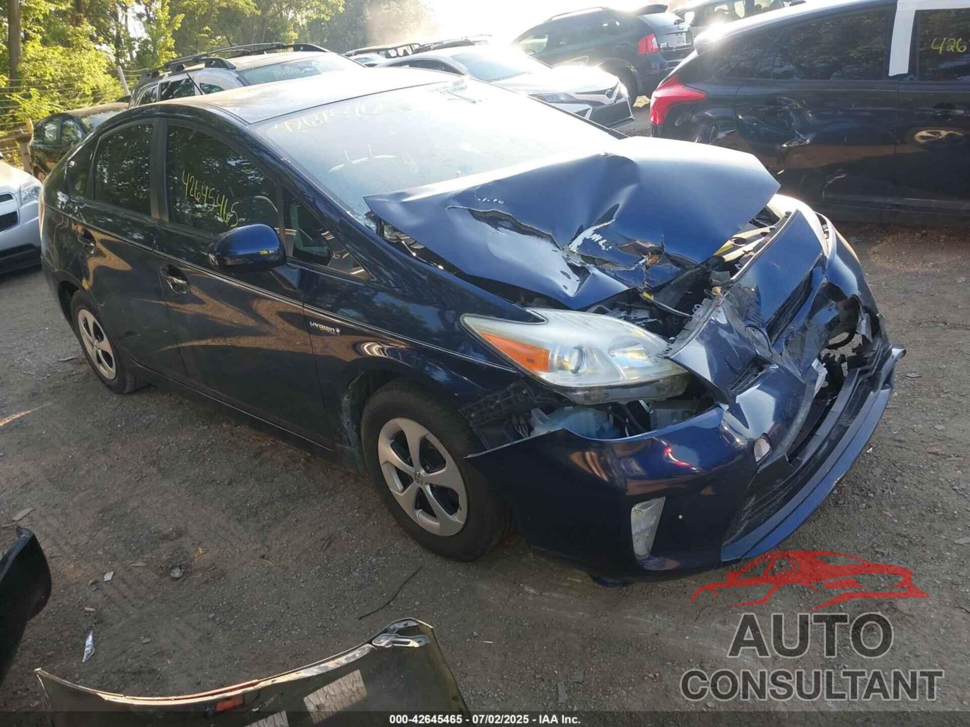 TOYOTA PRIUS 2013 - JTDKN3DU7D1647035