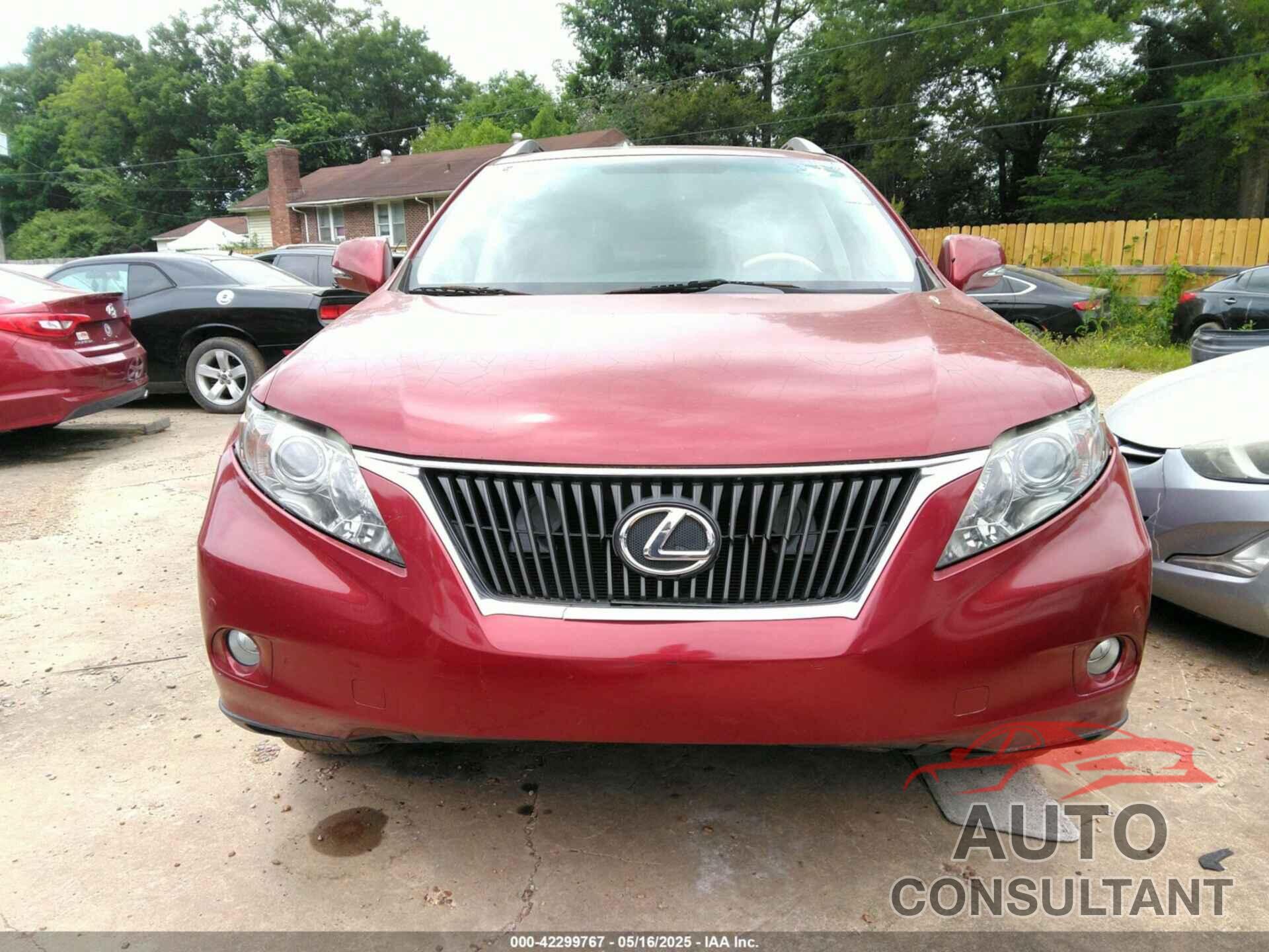 LEXUS RX 350 2010 - 2T2ZK1BA4AC029940