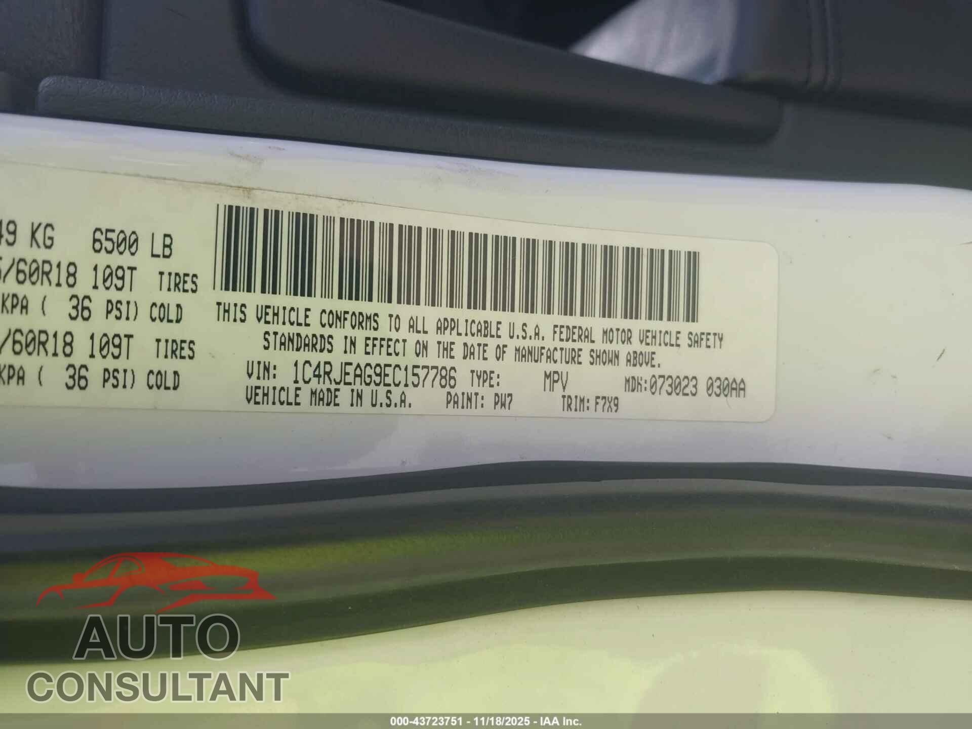JEEP GRAND CHEROKEE 2014 - 1C4RJEAG9EC157786