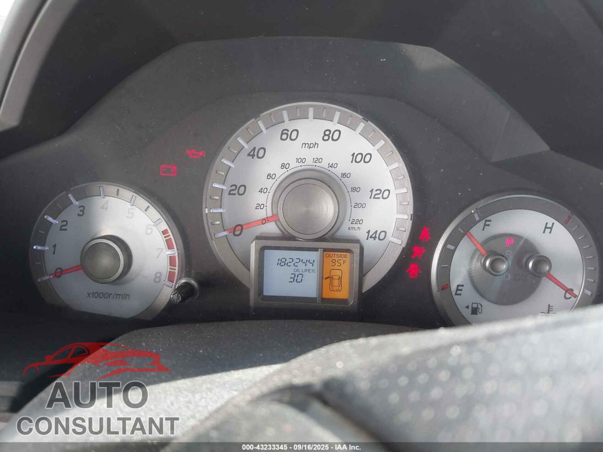 HONDA PILOT 2012 - 5FNYF4H71CB043195