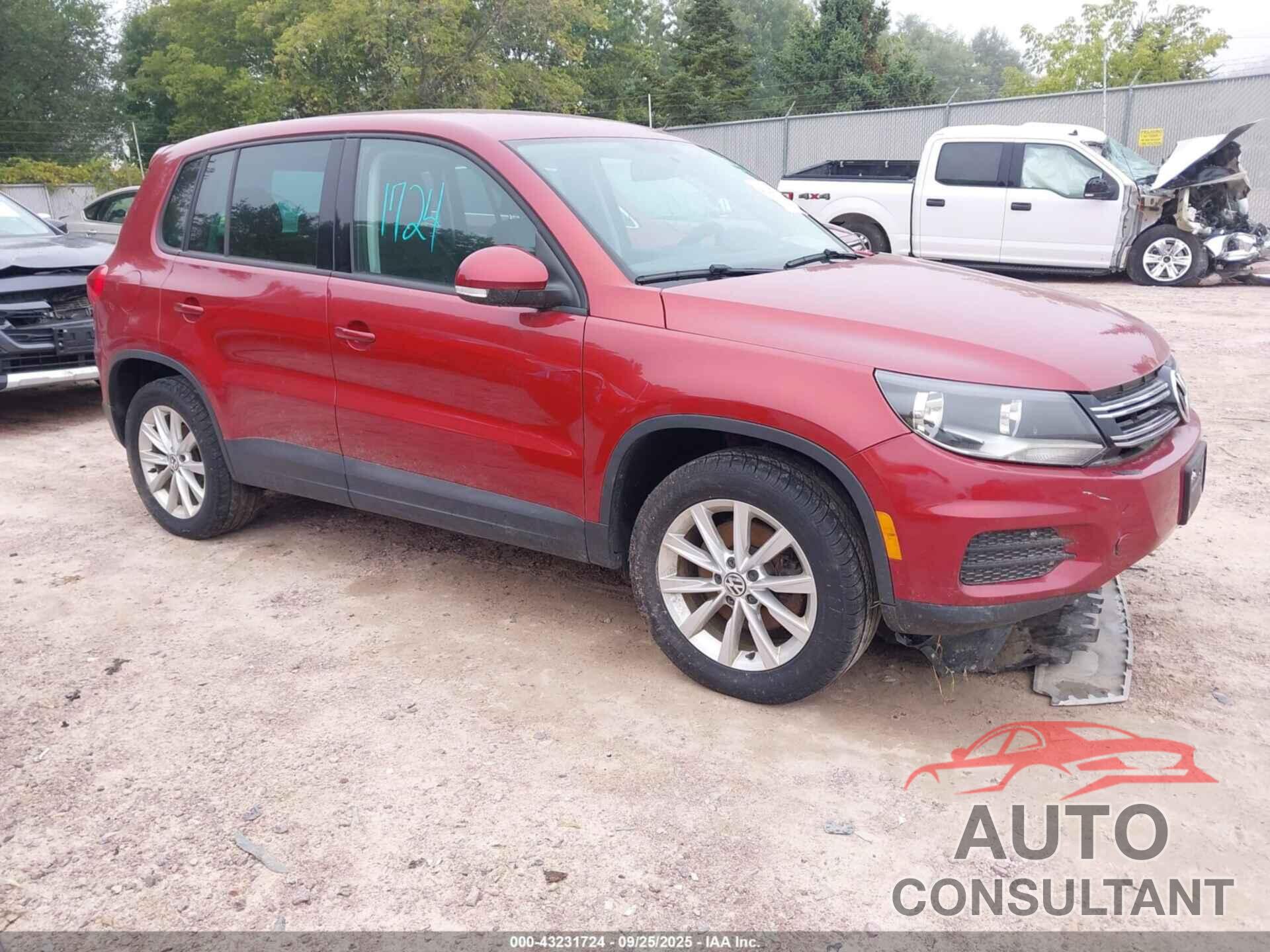 VOLKSWAGEN TIGUAN 2014 - WVGBV3AX6EW100482