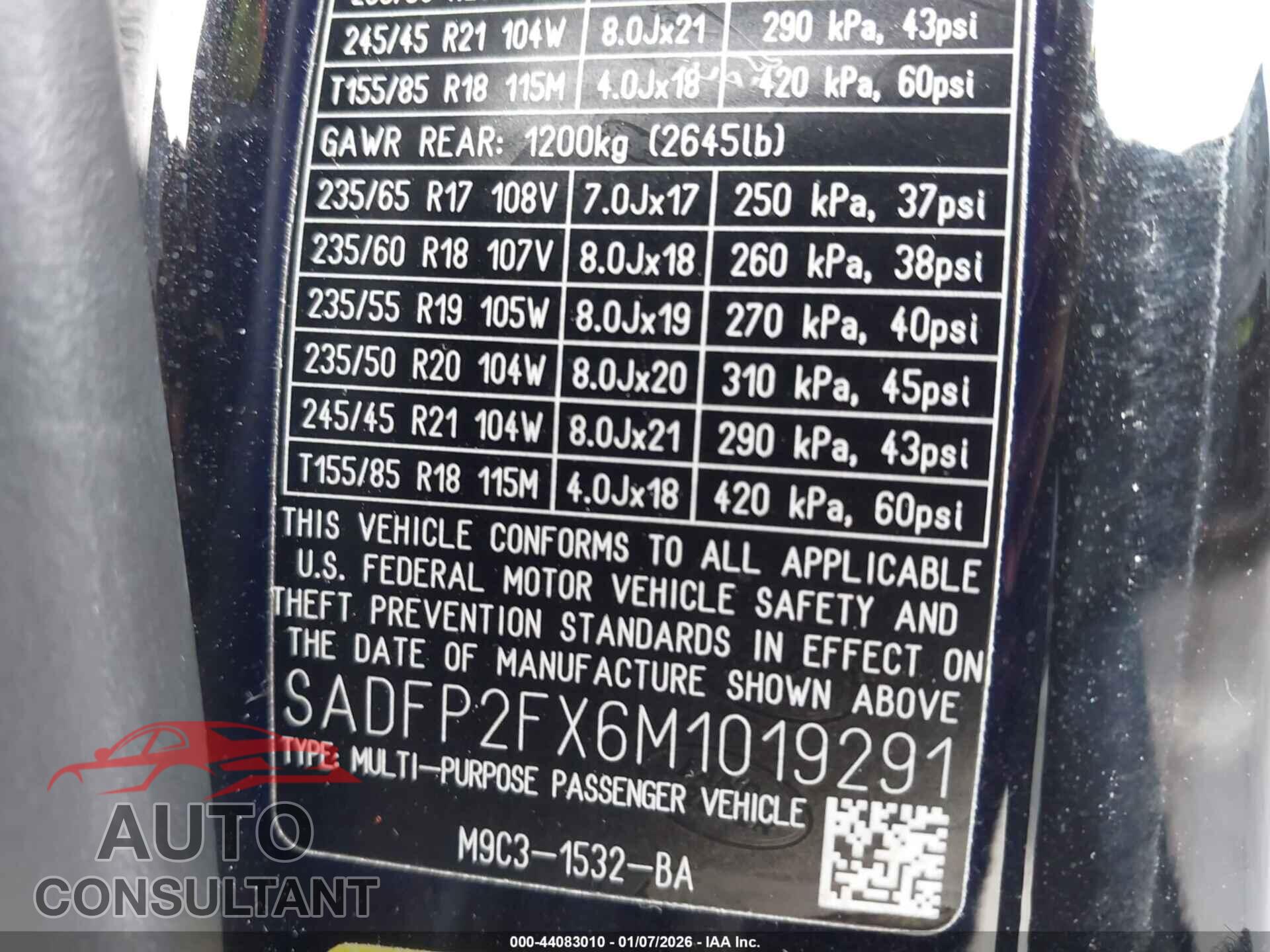 JAGUAR E-PACE 2021 - SADFP2FX6M1019291