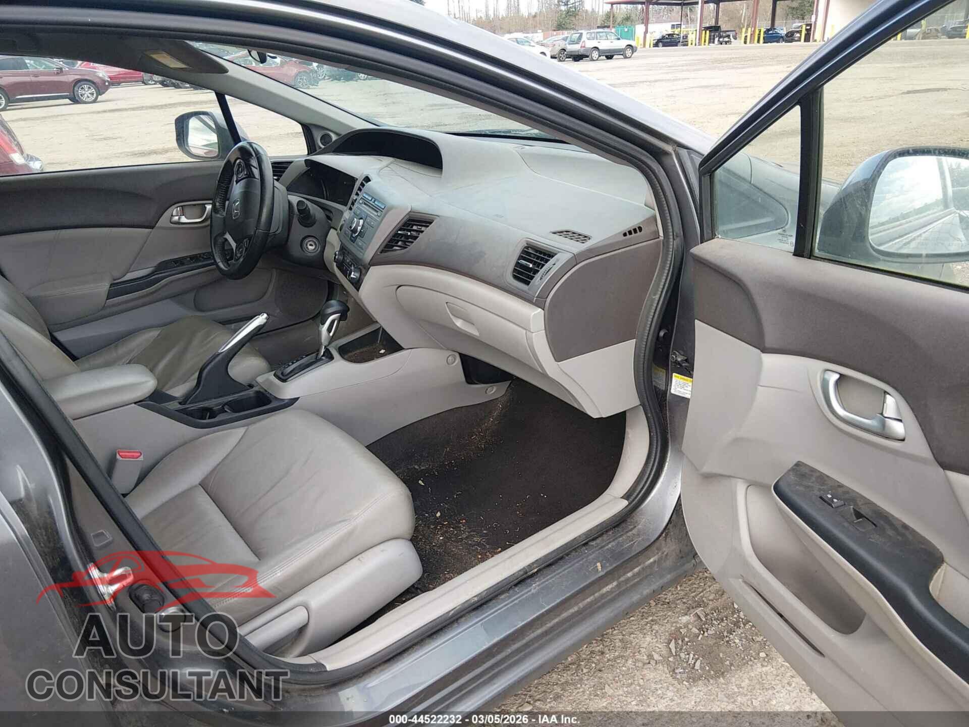 HONDA CIVIC 2012 - 19XFB2F98CE337372