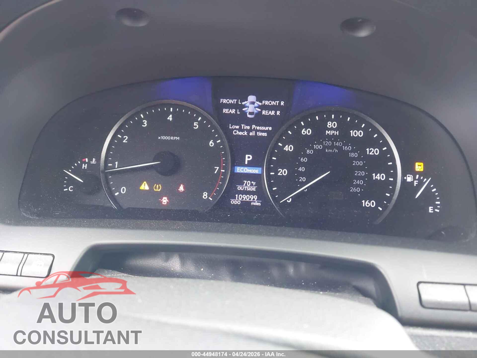 LEXUS LS 460 2013 - JTHBL5EF8D5121957