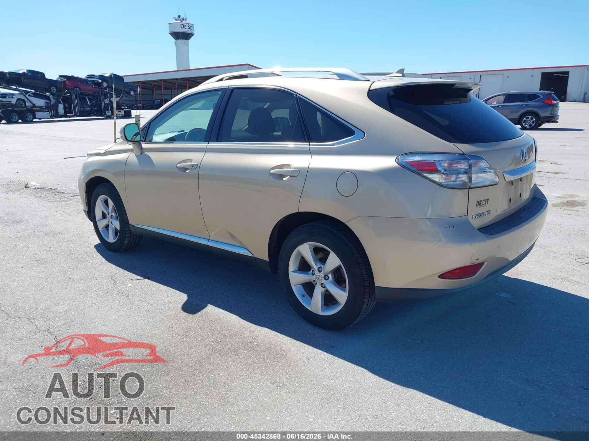 LEXUS RX 350 2010 - 2T2BK1BA3AC044771