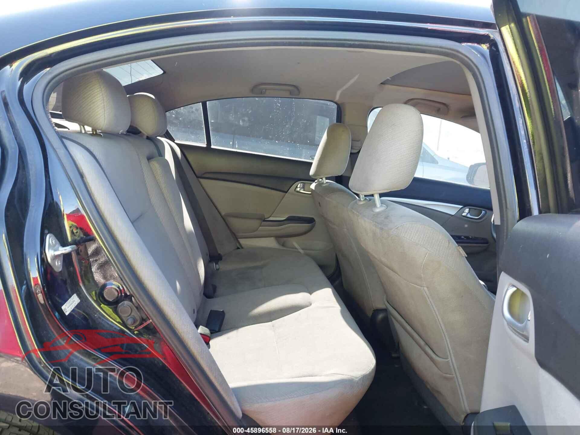 HONDA CIVIC 2013 - 19XFB2F81DE220998
