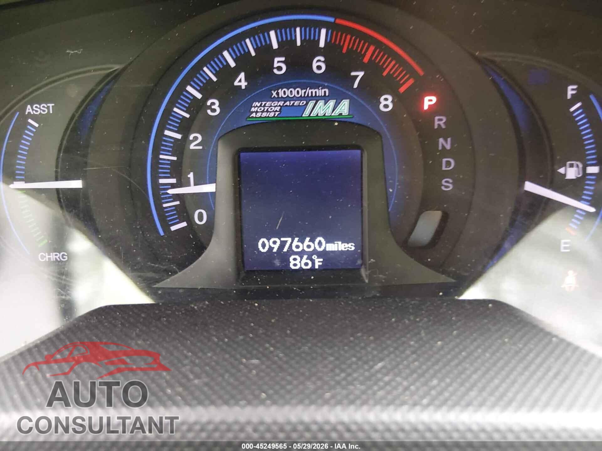 HONDA INSIGHT 2013 - JHMZE2H70DS006847