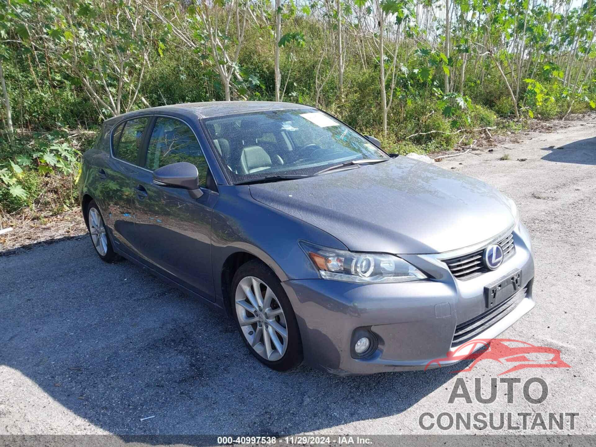 LEXUS CT 200H 2012 - JTHKD5BH3C2106673