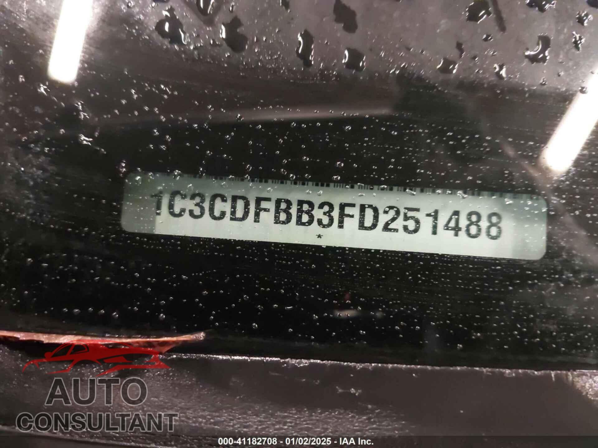 DODGE DART 2015 - 1C3CDFBB3FD251488