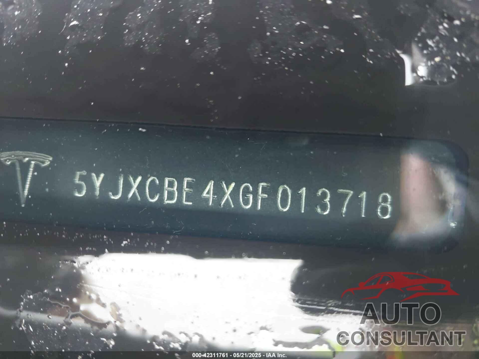 TESLA MODEL X 2016 - 5YJXCBE4XGF013718